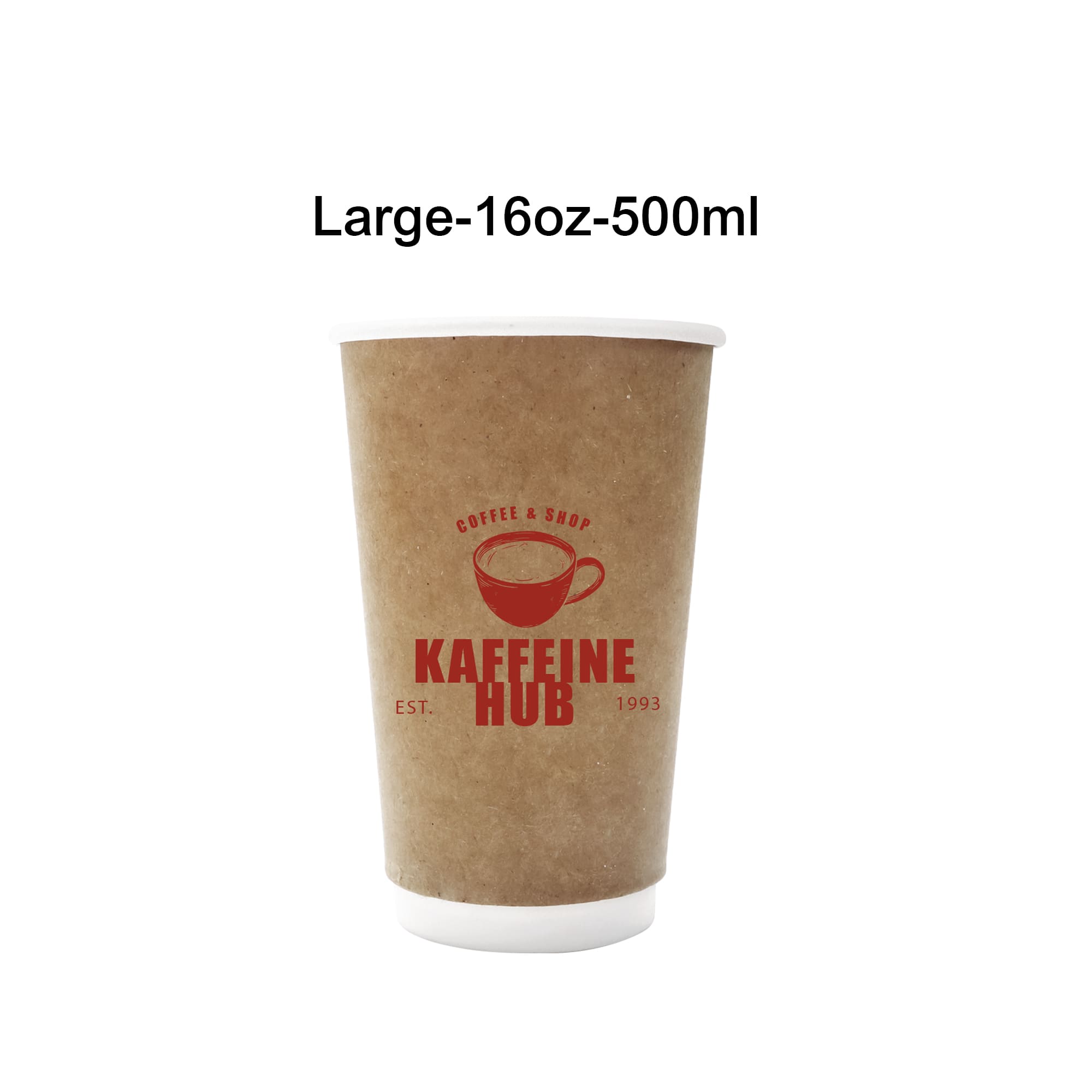 Home Compostable Aqueous Double Wall Kraft Paper Cups