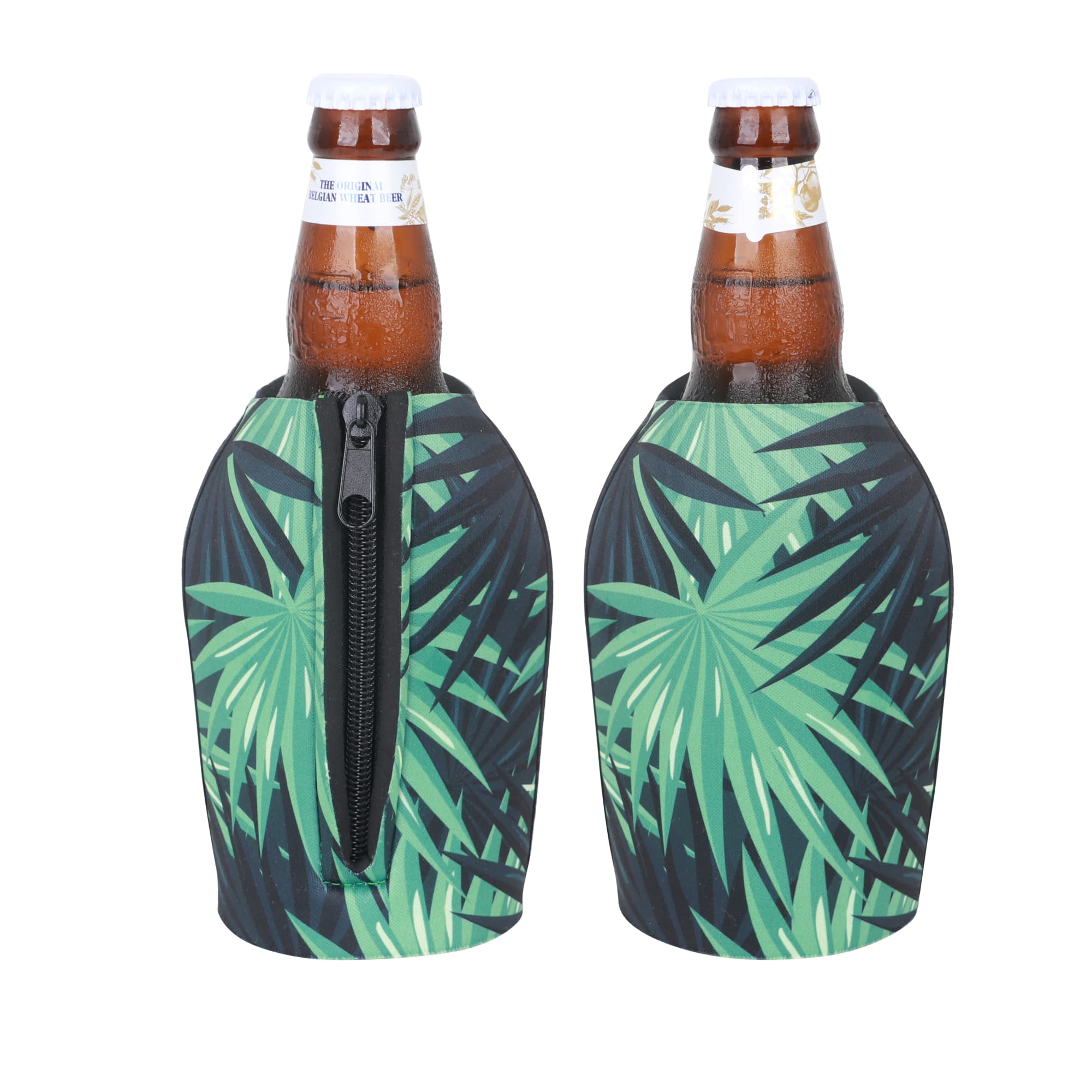 Short Bottle Cooler with Zipper