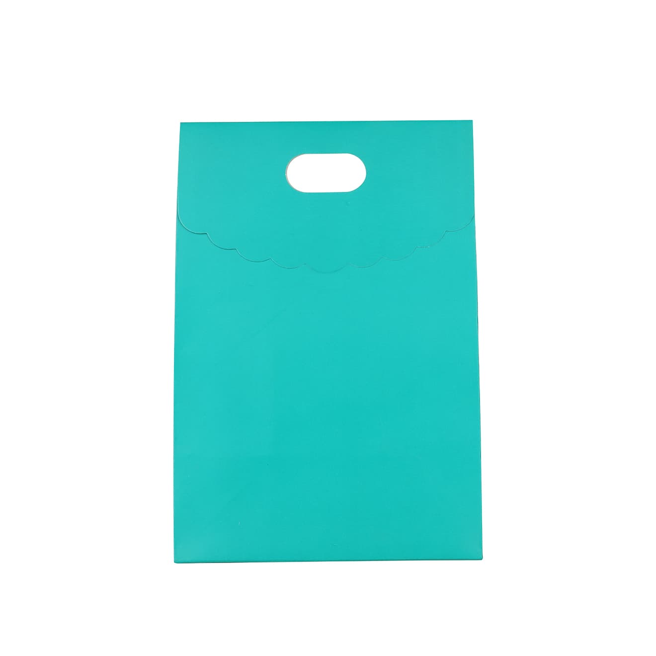 Die cut Handle Bag with Flap(150x220x100mm+80mm flap)