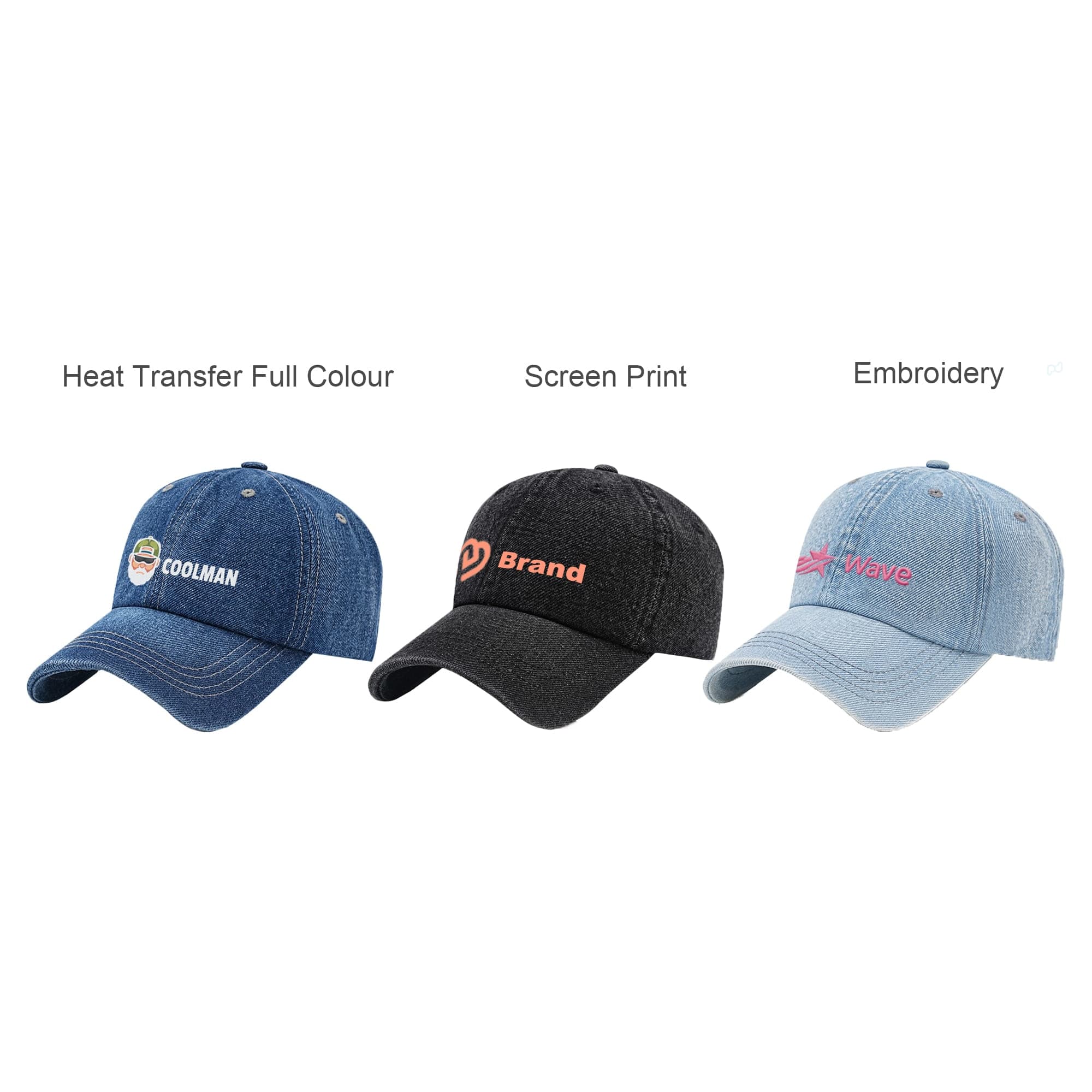 6 Panel Denim Baseball Cap