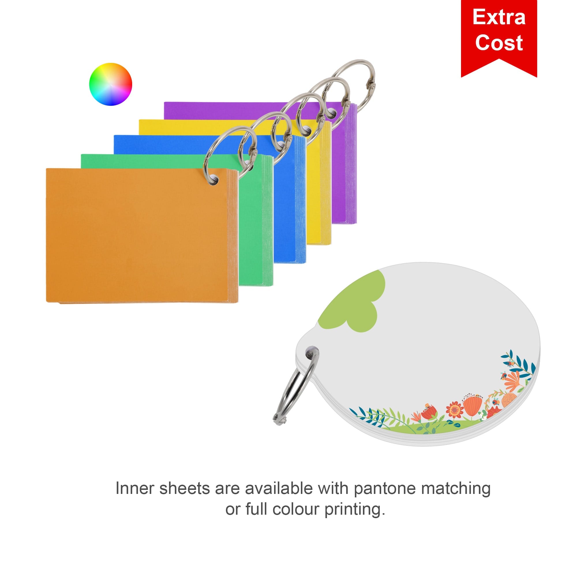 Custom Shape Index Cards with Ring