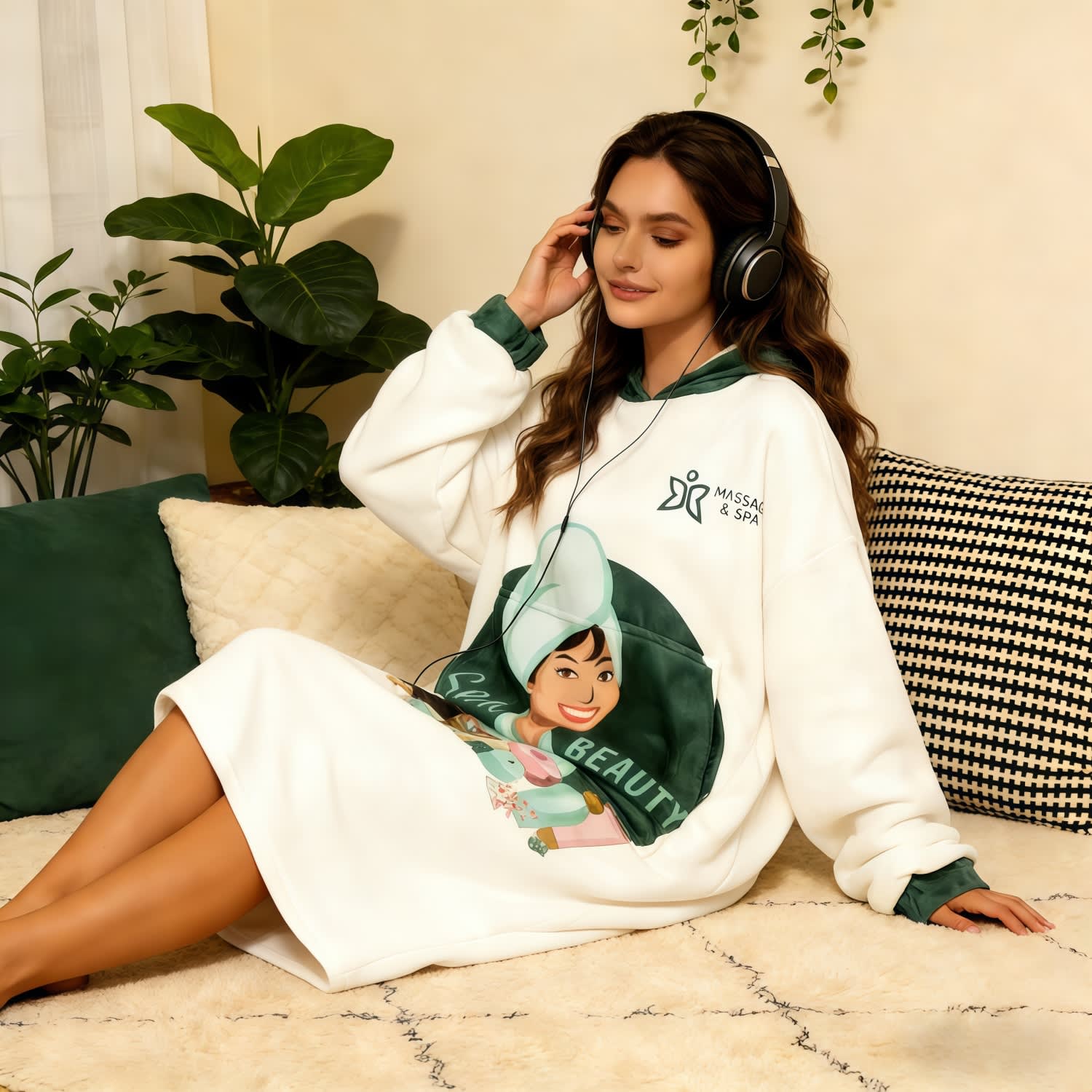 Unisex Premium 100% Polyester Sublimated Wearable Blanket