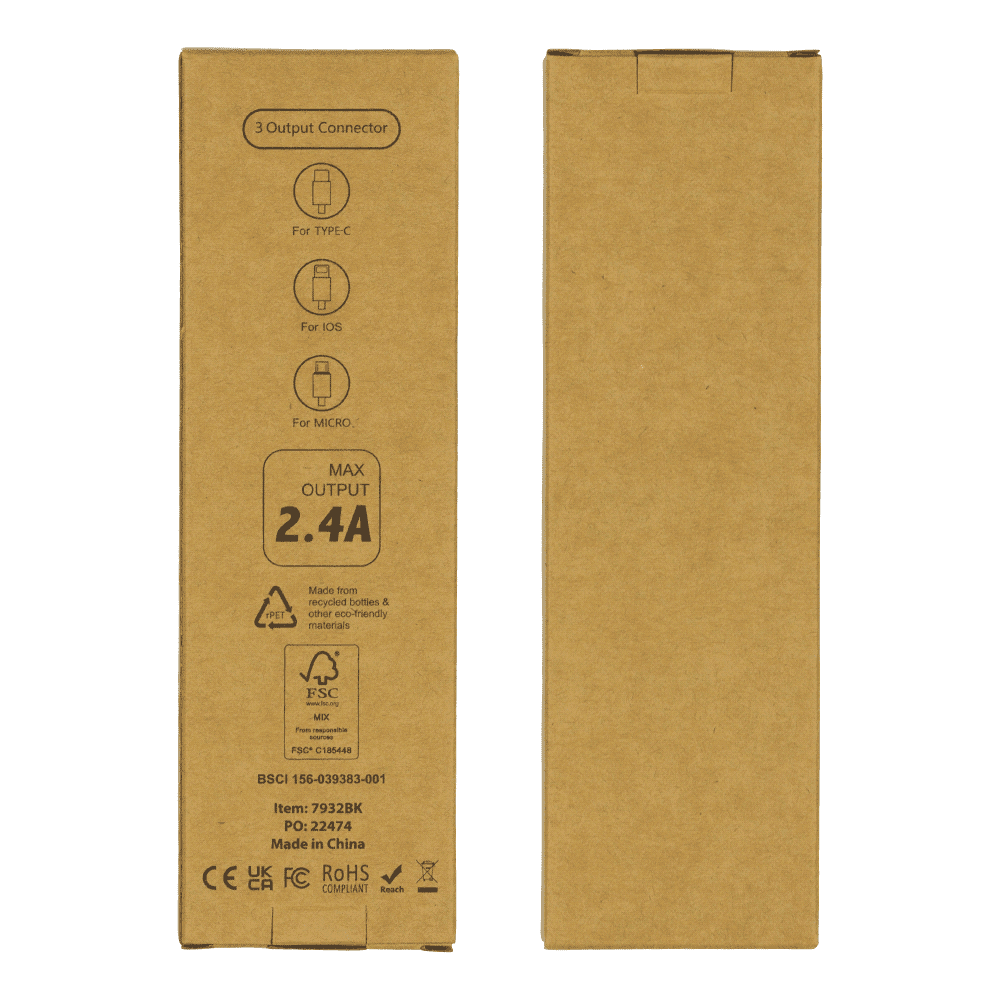 16.5cm Recycled 6-In-1 Charging Cable