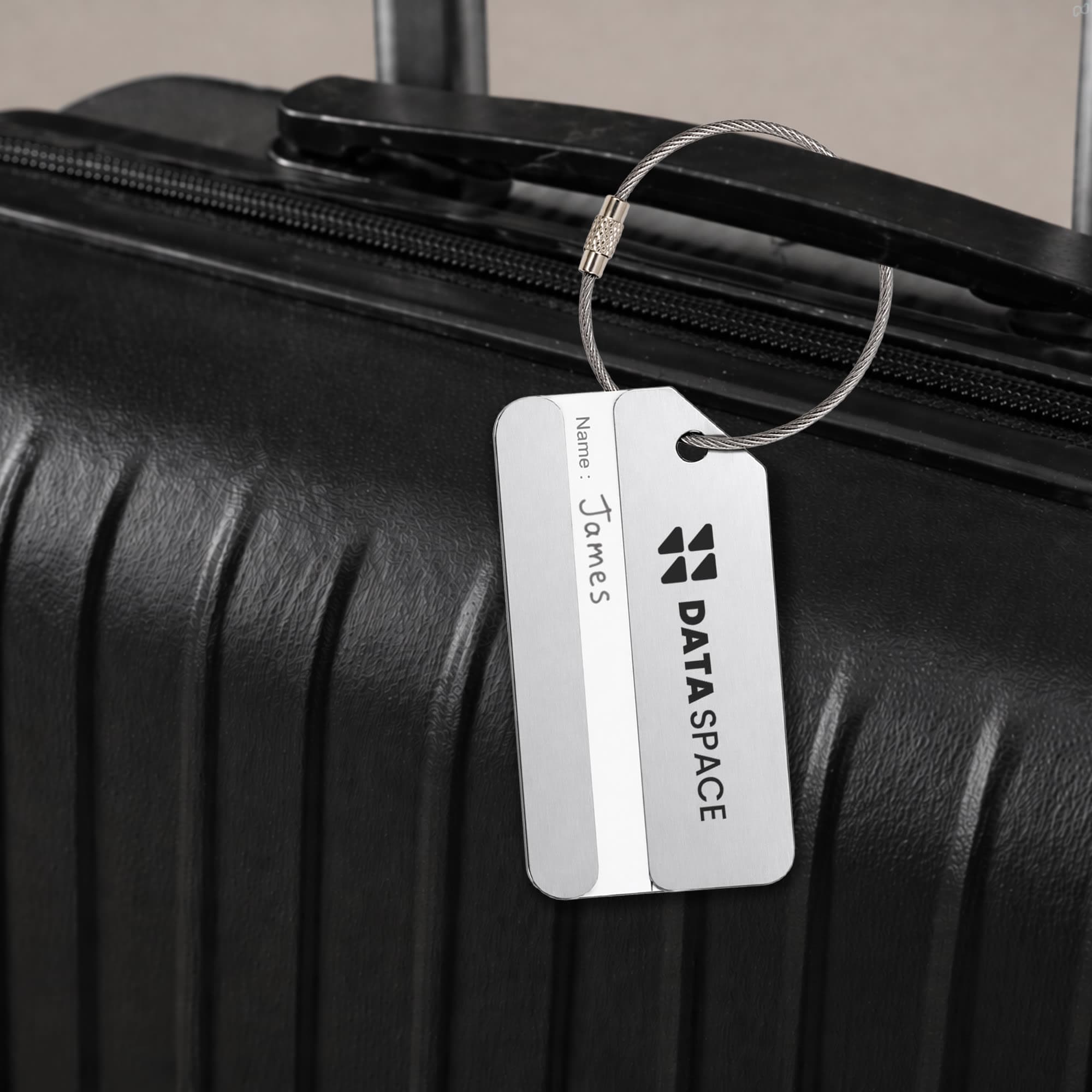 Square Aluminium Luggage Tag B