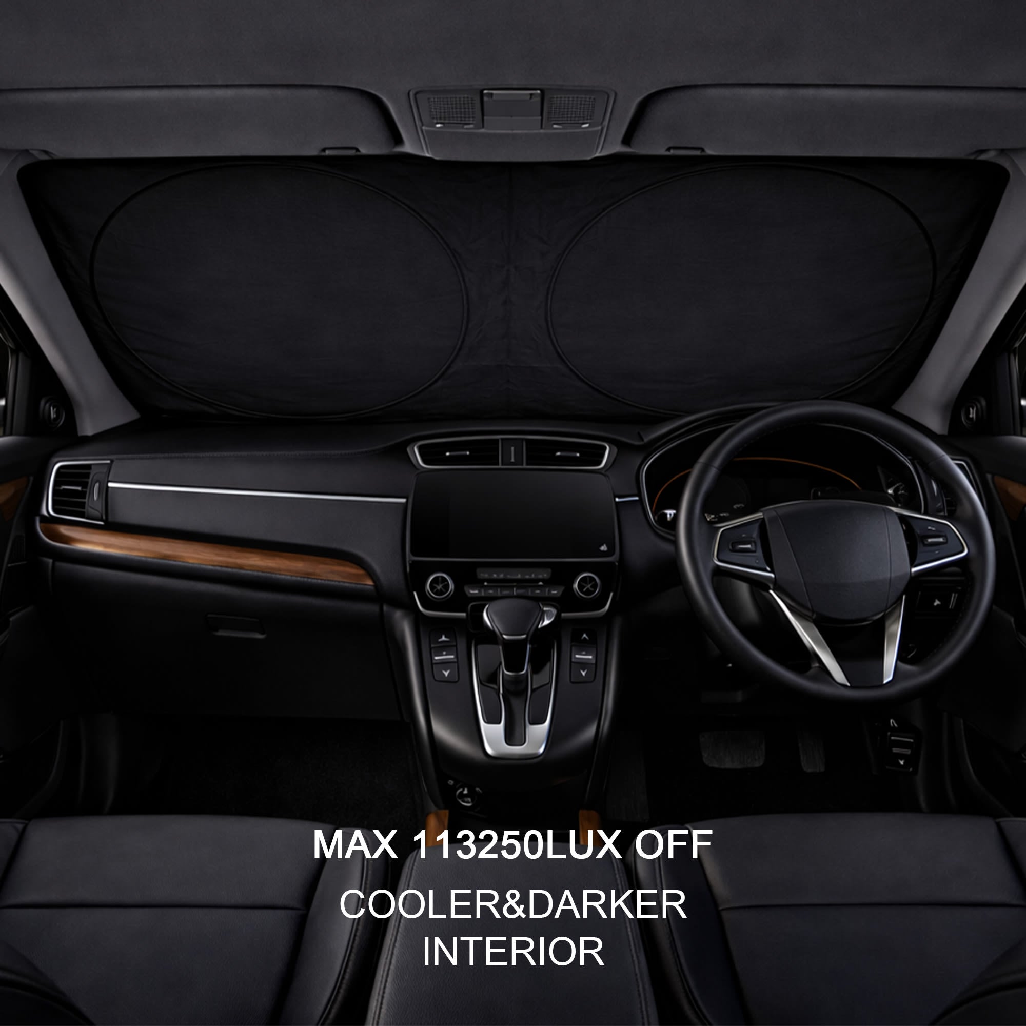Twin Circular Light-blocking Car Sun Shade
