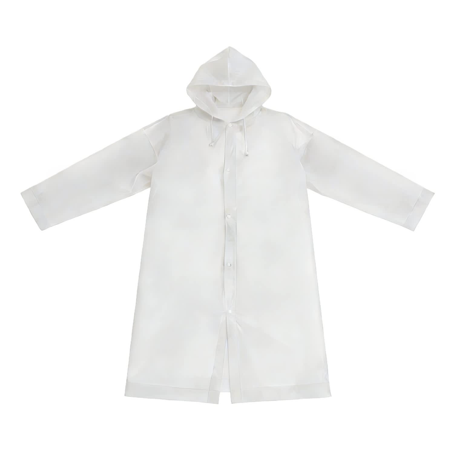 Reusable Adult PEVA Screen Print Raincoat