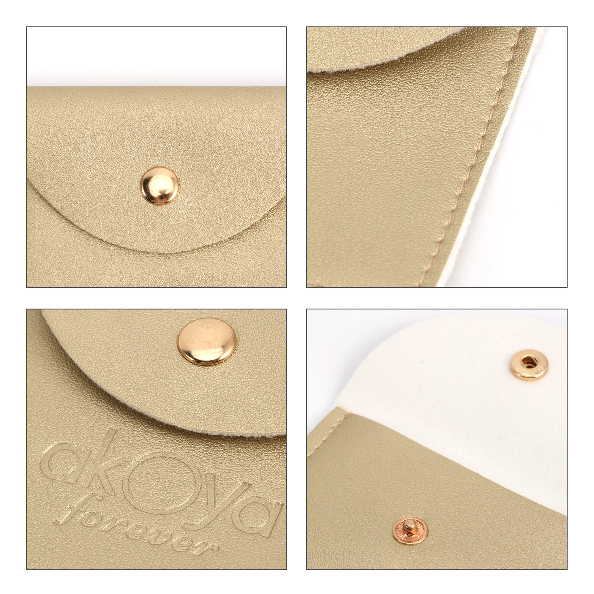 Oval PU Leather Jewellery Pouch