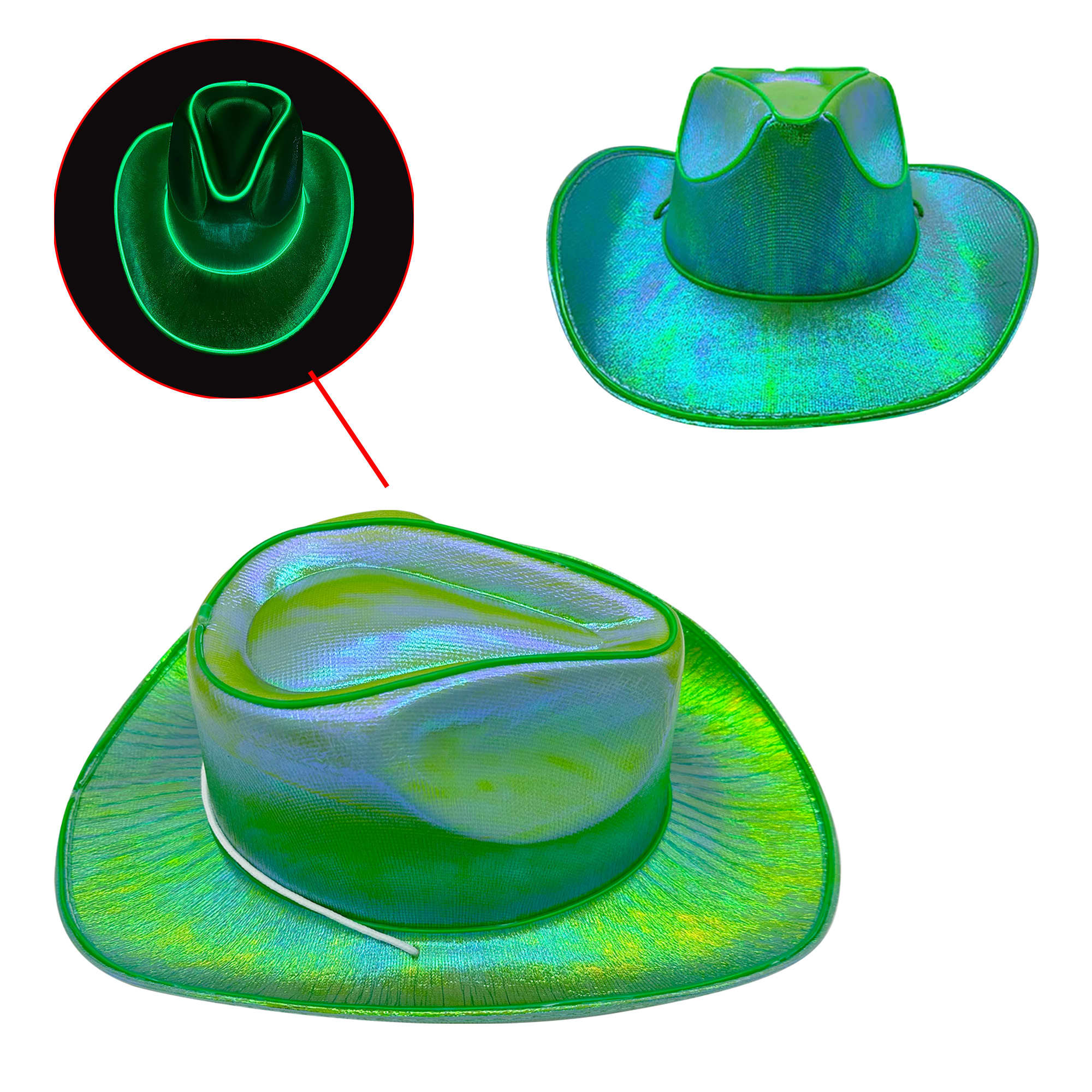 Light Up Cowboy Hats