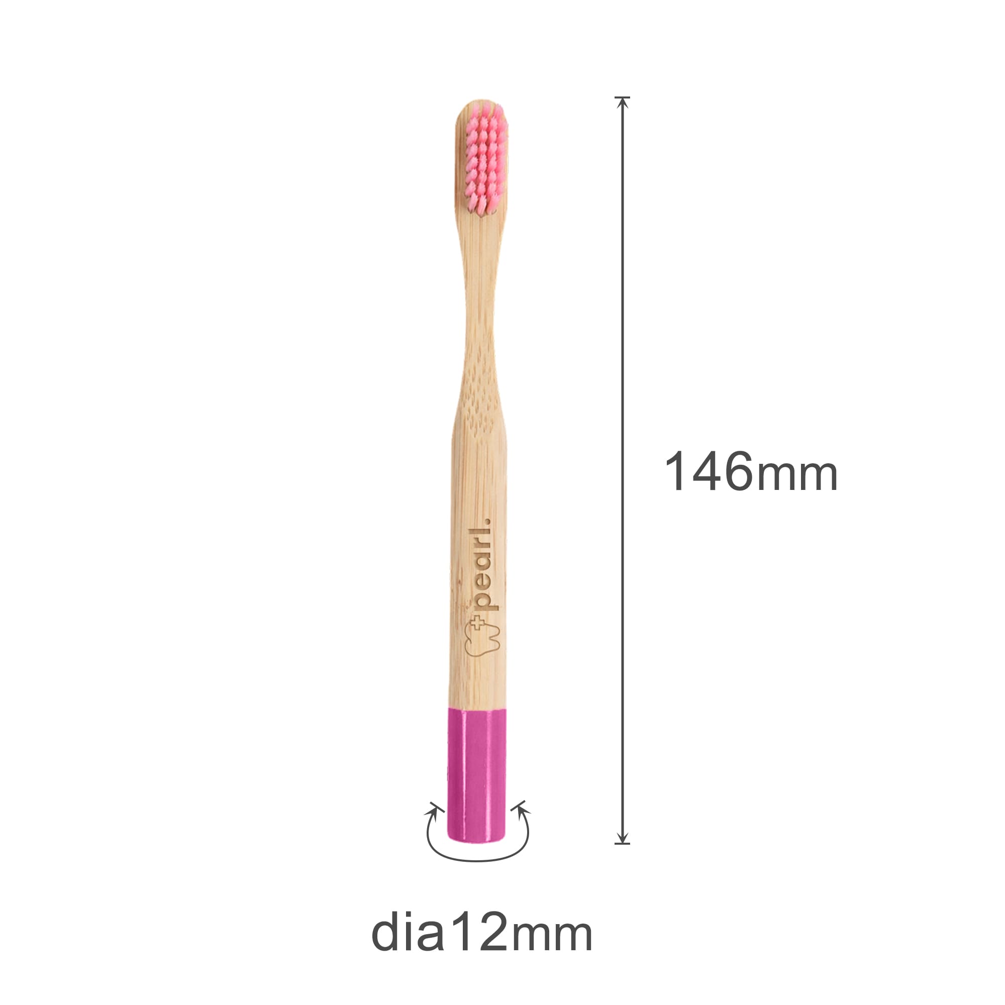 Small Round Handle Colorful Bamboo Toothbrush
