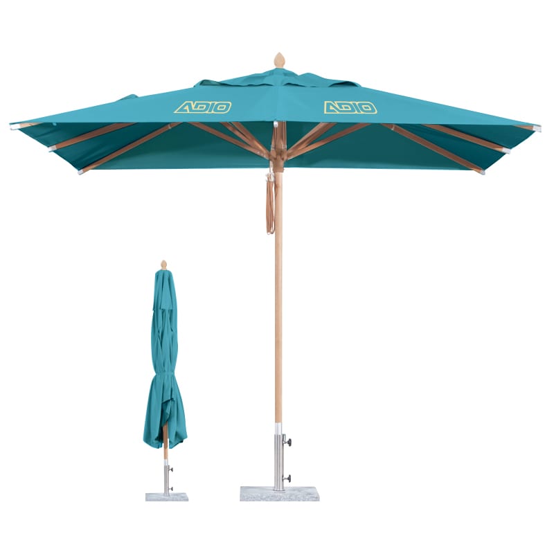 2x2m Wind-resistant Square Stock Colour Outdoor Umbrella