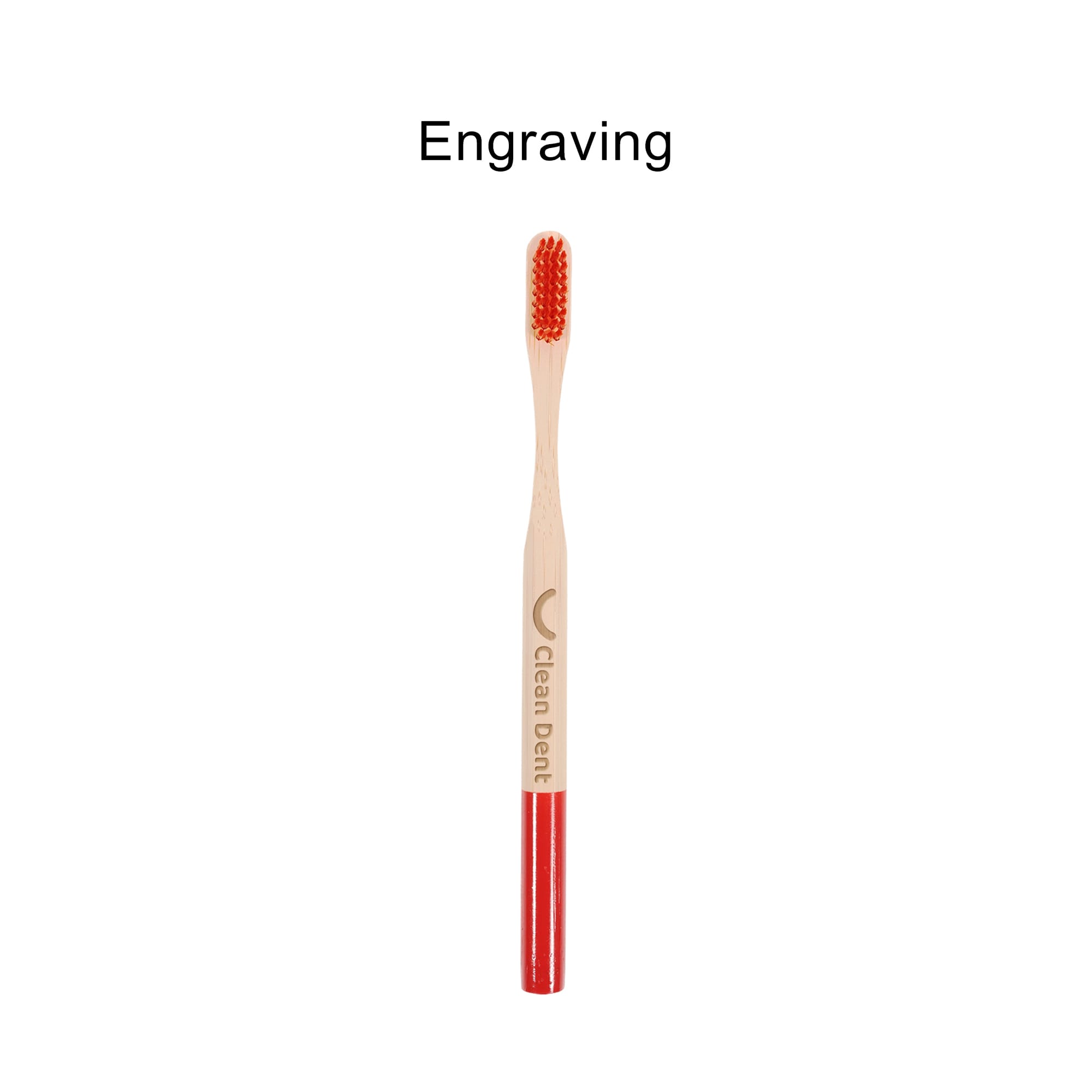Large Round Handle Colorful Bamboo Toothbrush