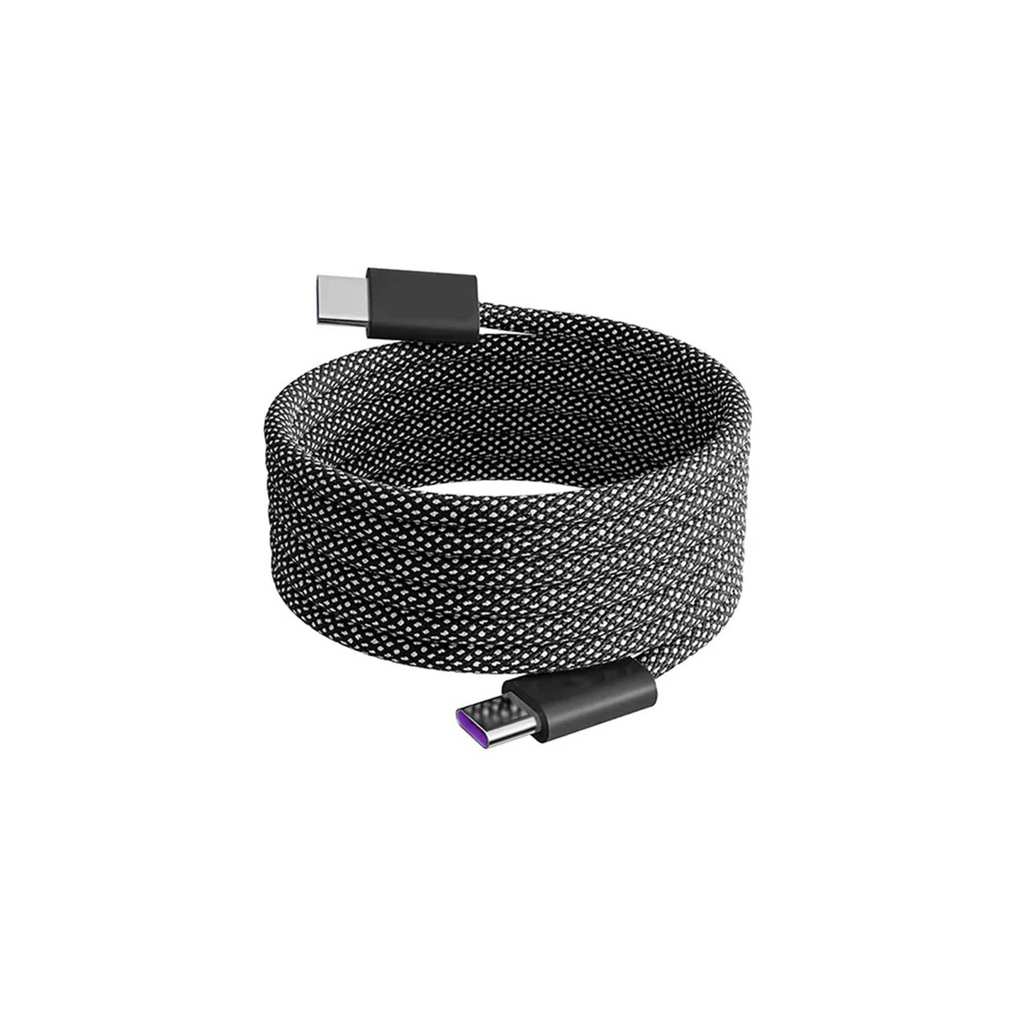 100W Magnetic Round Braided Charging Cable