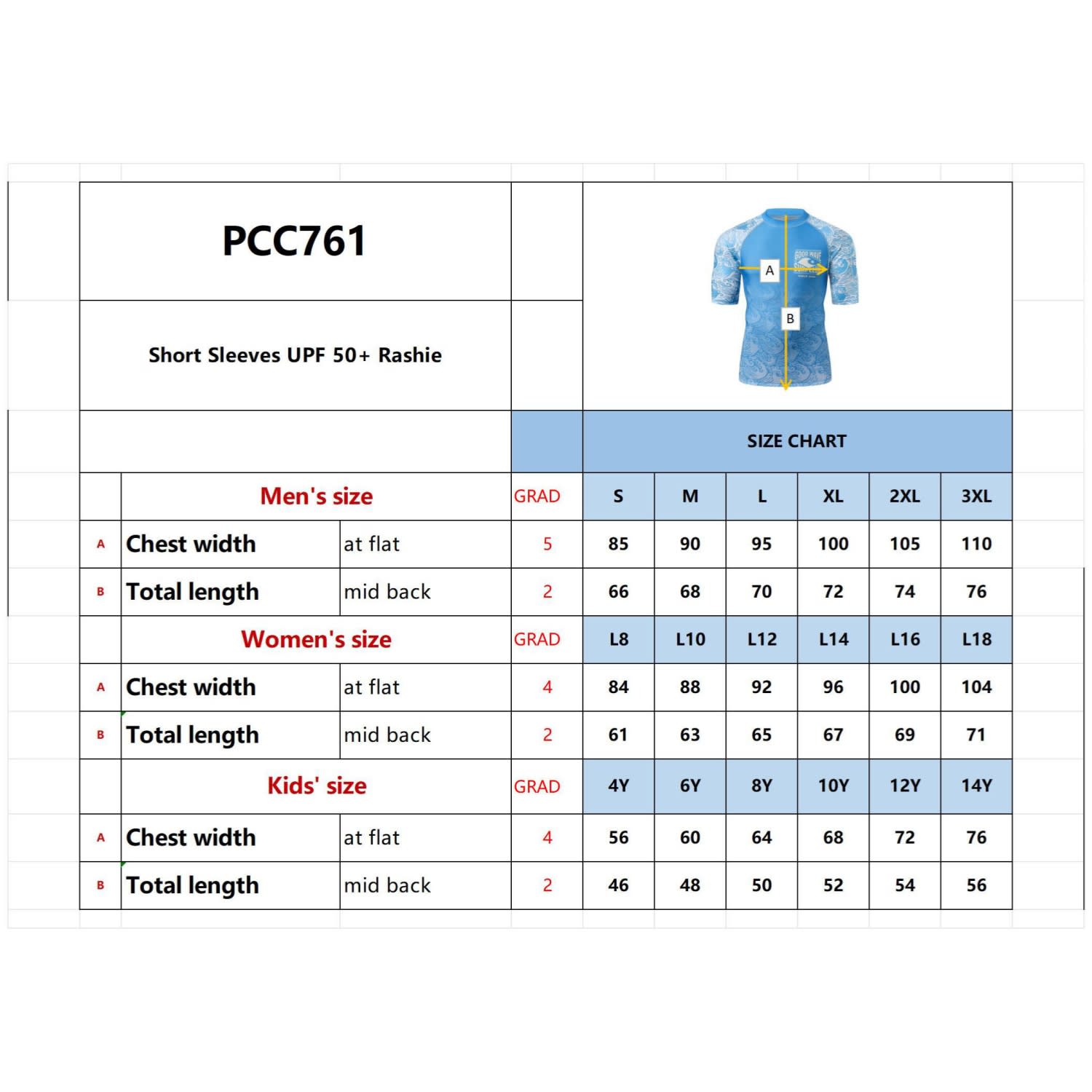 Sublimation Short Sleeves UPF 50+ Rashie