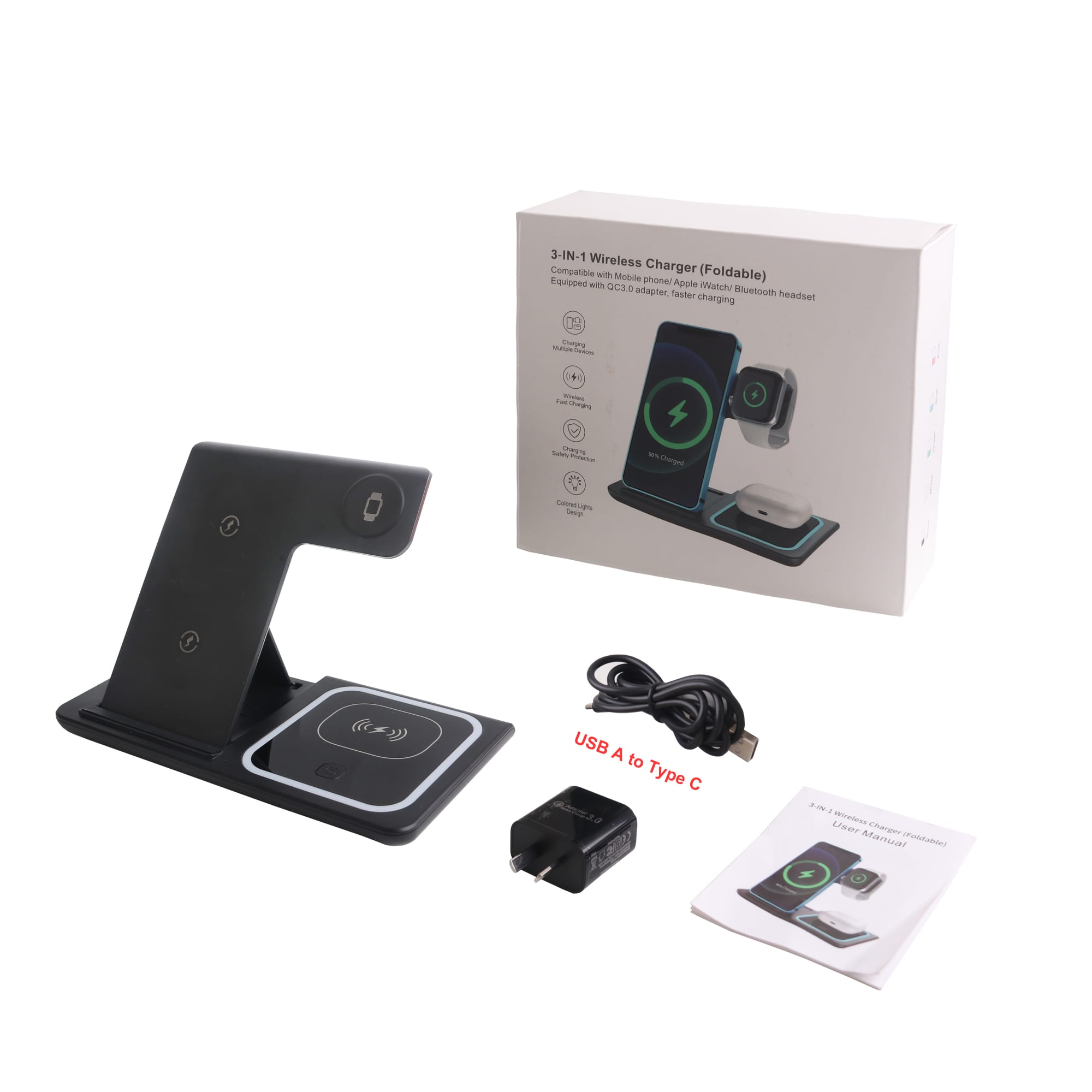 3-In-1 Portable Wireless Charger