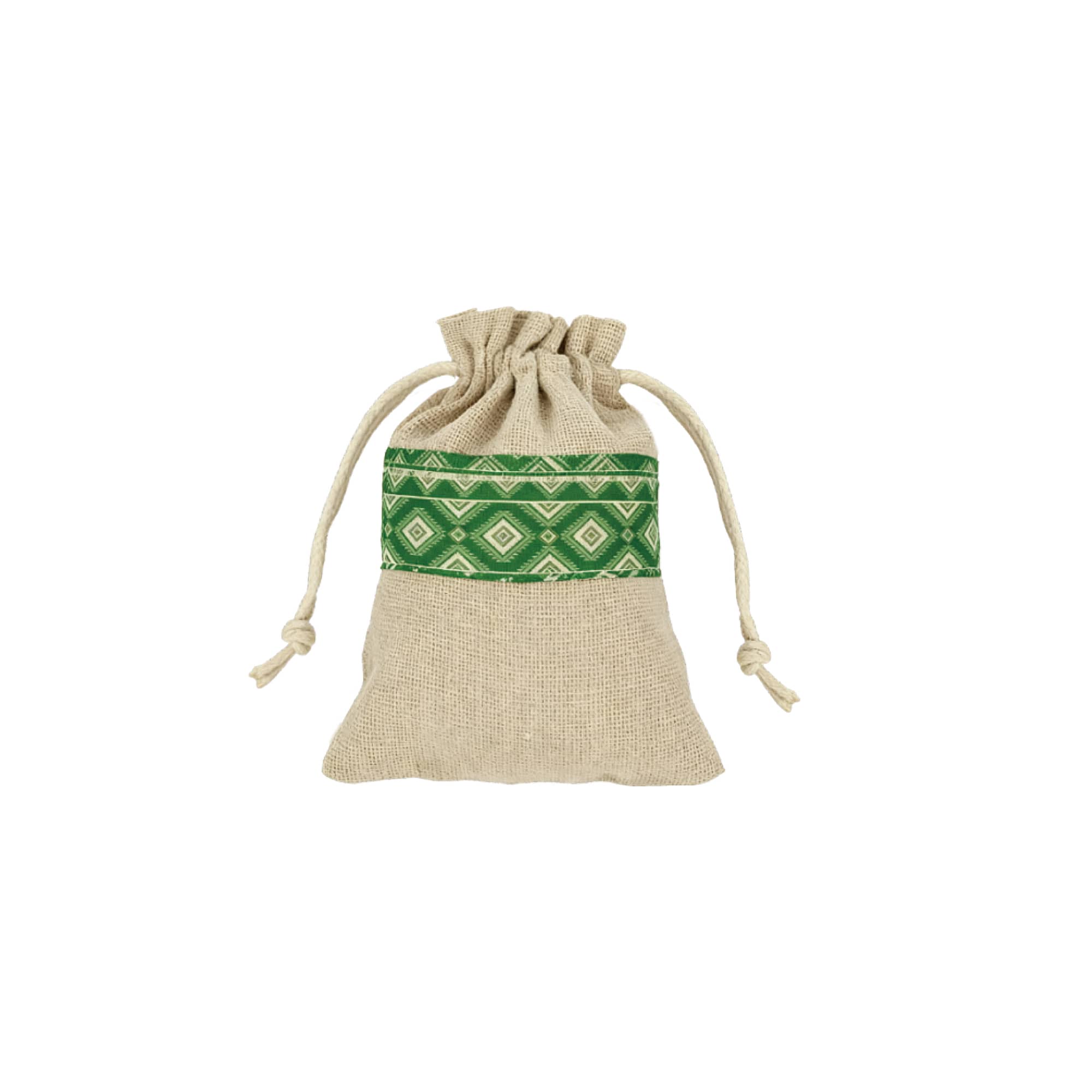 Cotton Linen Patchwork Drawstring Bags