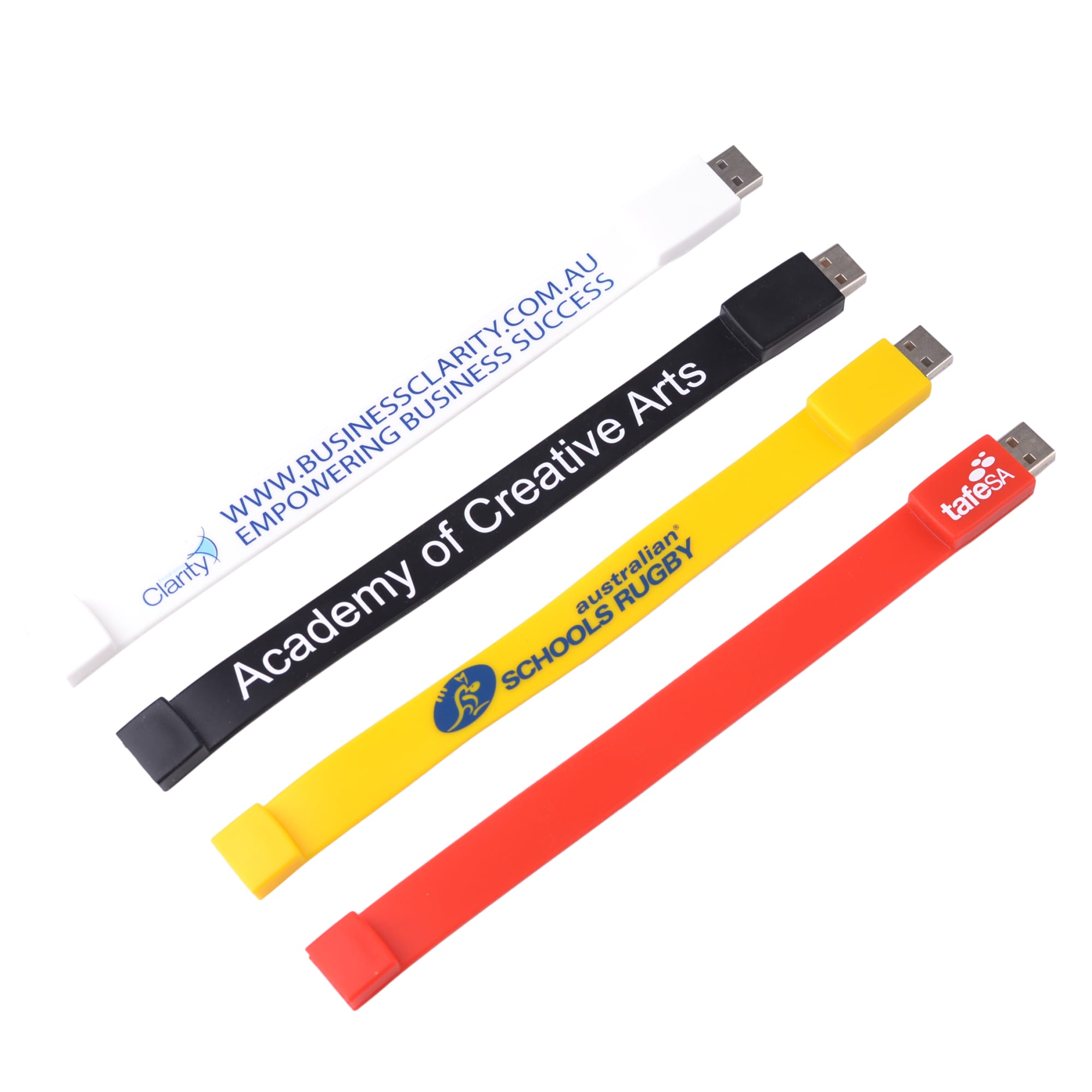 Rectangular Silicone Wristband Flash Drive