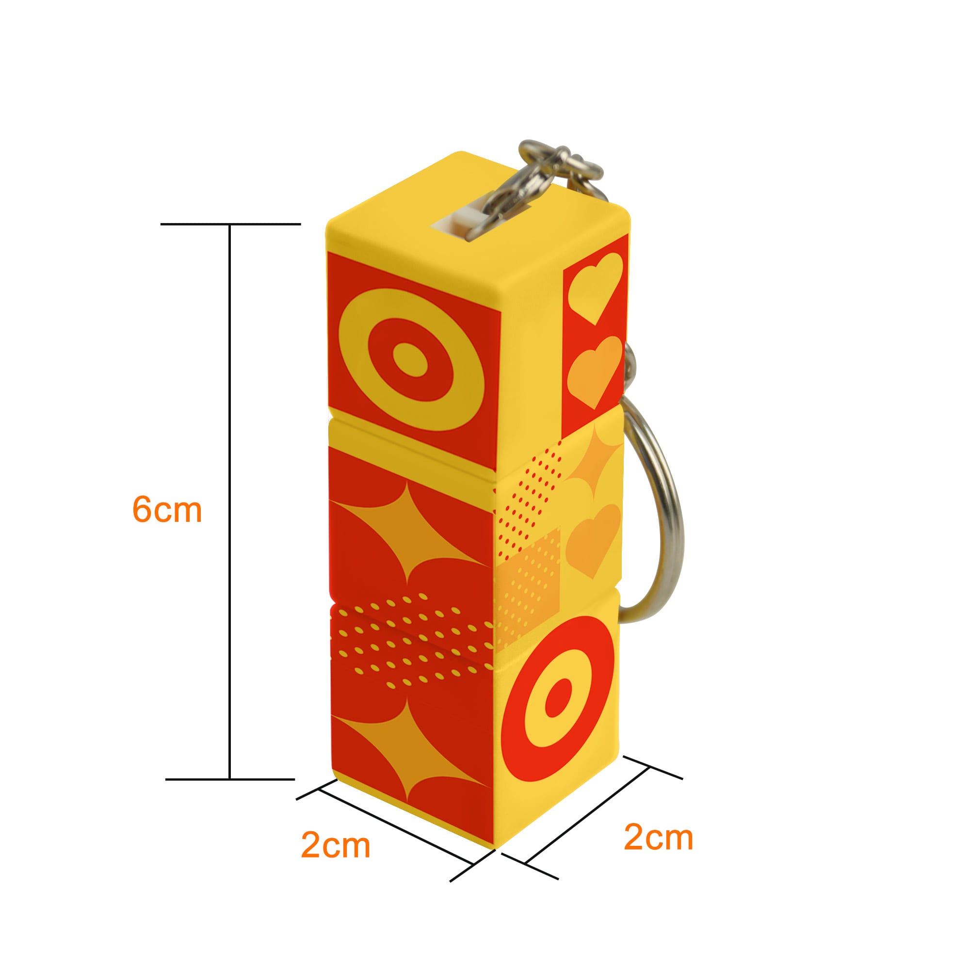 Custom Square Cube with Keyrings