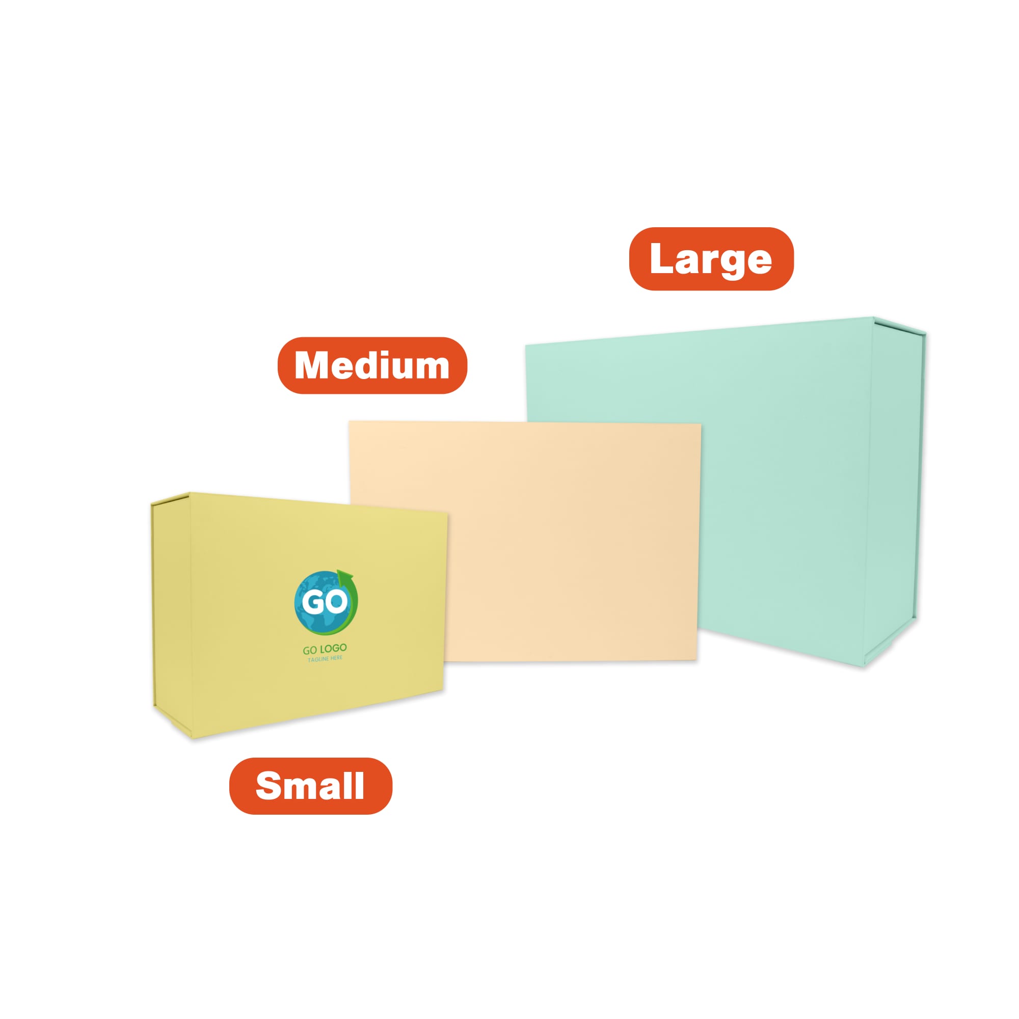 Medium Foldable Magnetic Box with Ribbon