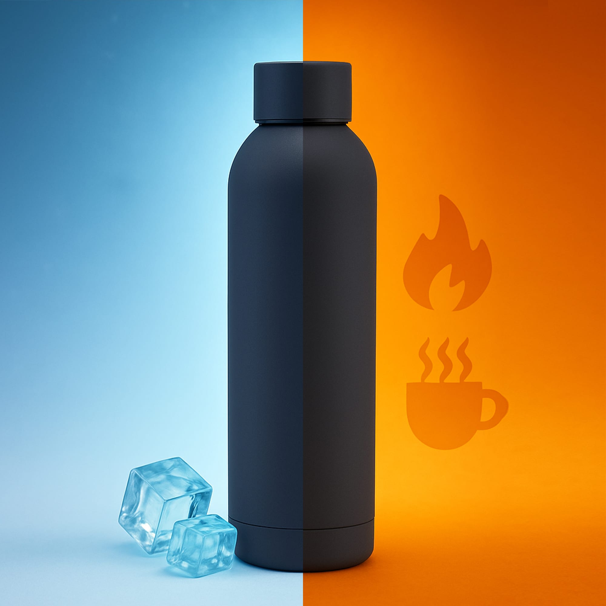 500ML Rubber Coated Double Wall Drink Bottle