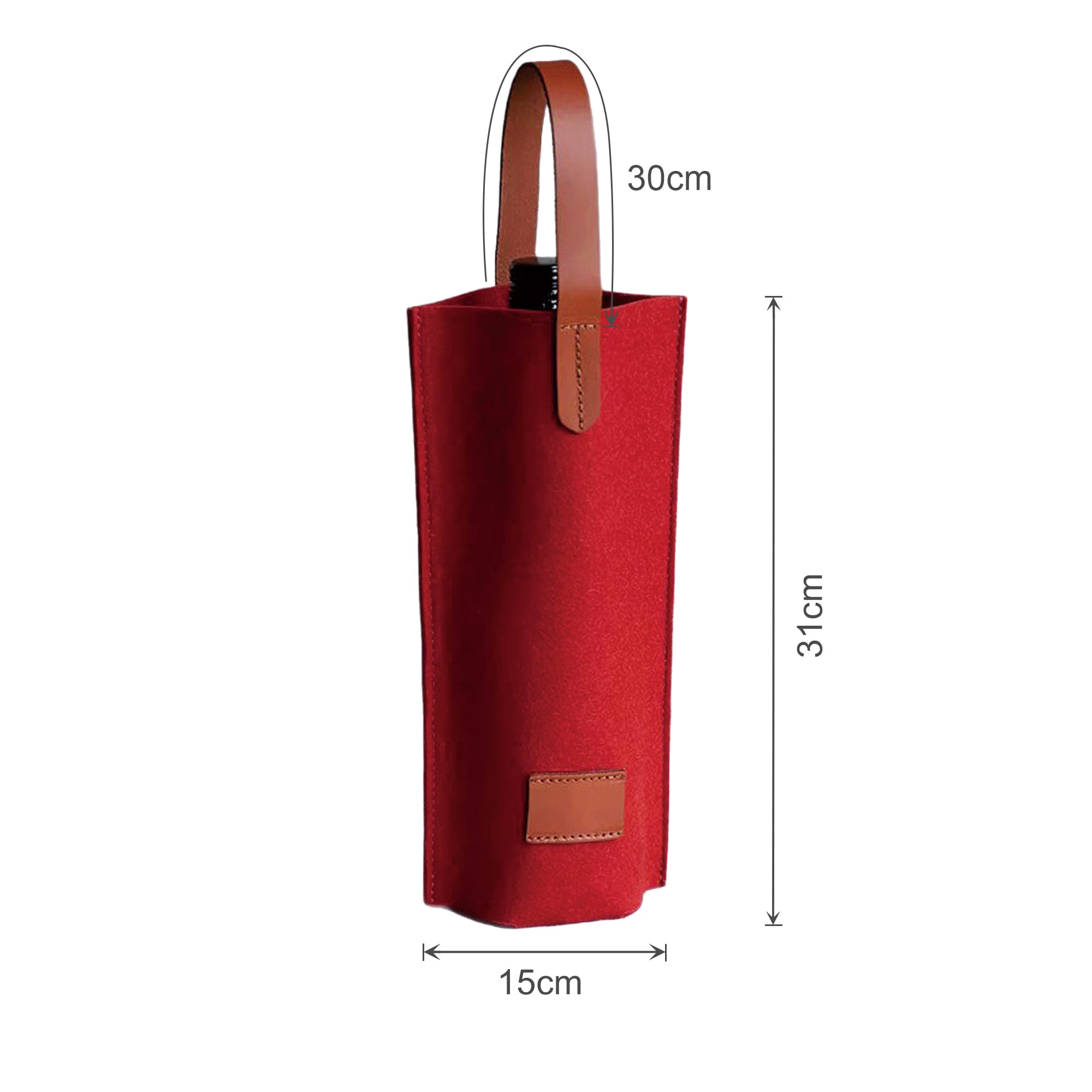 Felt Single Bottle Wine Bag