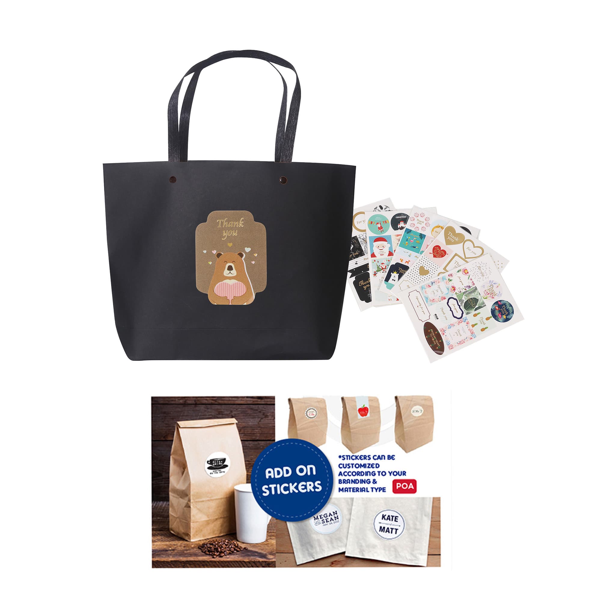 Medium Boutique Paper Bag(370 x 280 x 100mm)