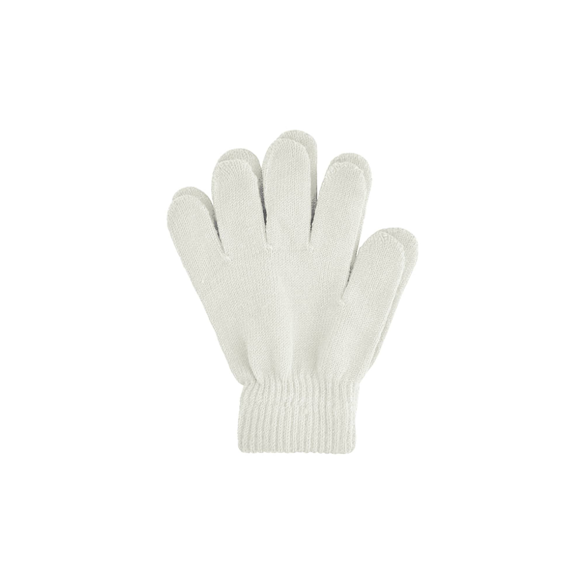 Kids Plain Knitted Gloves with Woven Label