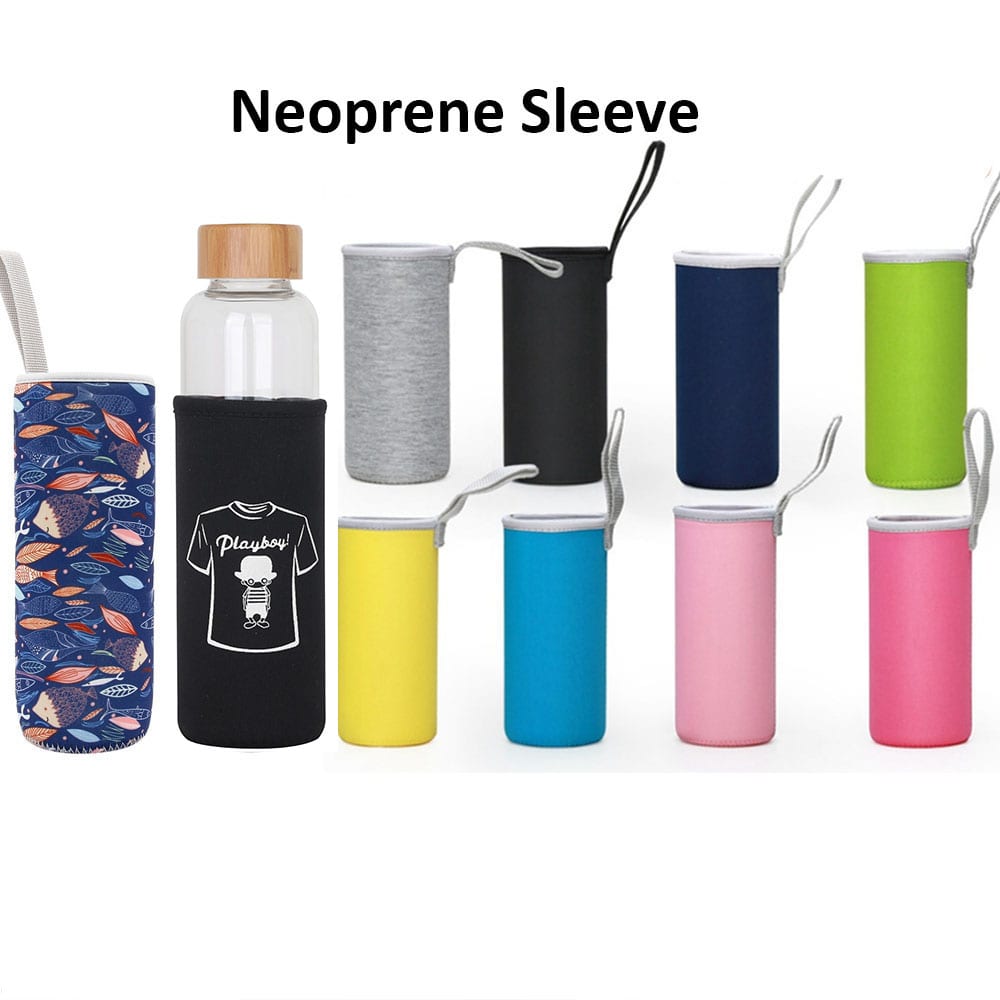 550ml Glass Drink Bottle with Bamboo Lid