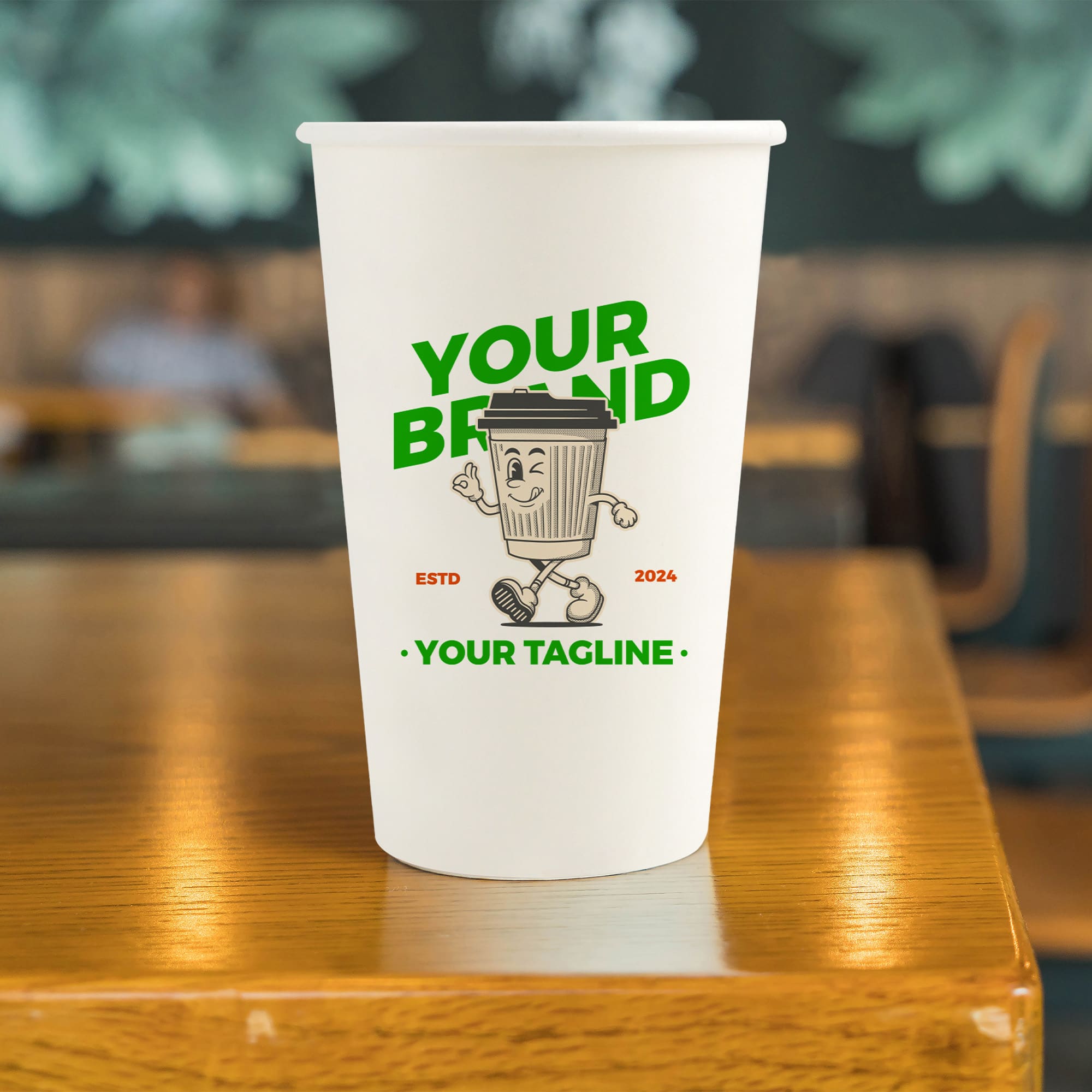 PLA Single Wall Compostable Paper Cups