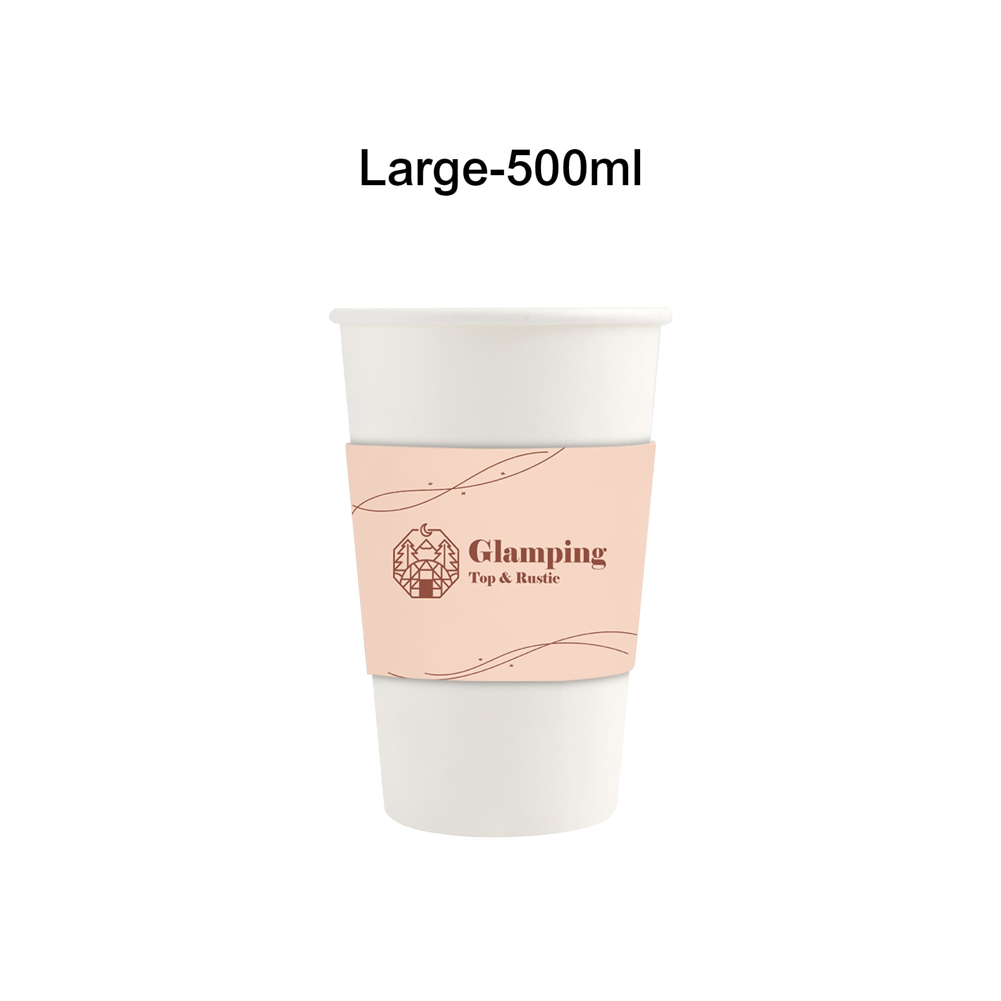PLA Single Wall Compostable Paper Cups with Cup Sleeve