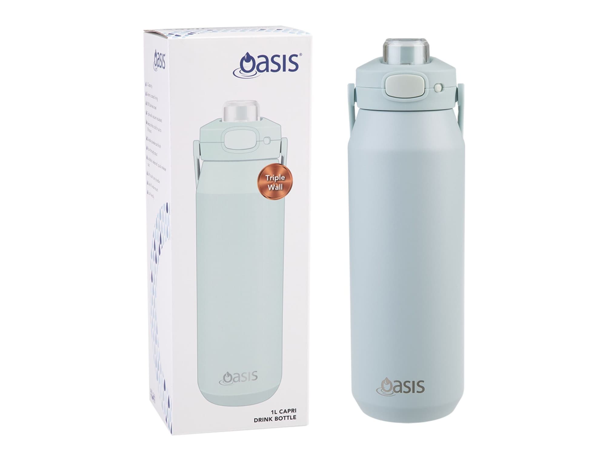Oasis Capri 1L Vacuum Quick Release Lid Bottle