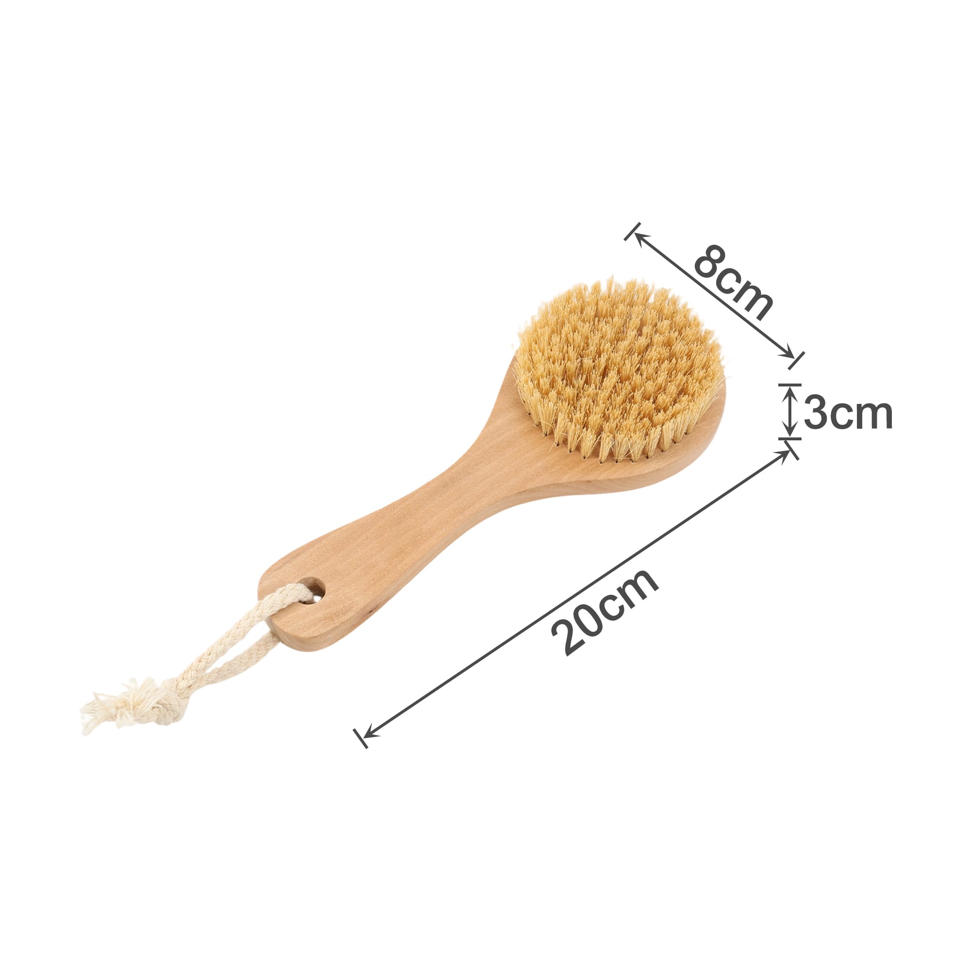 Round Body Brush with Short Handle