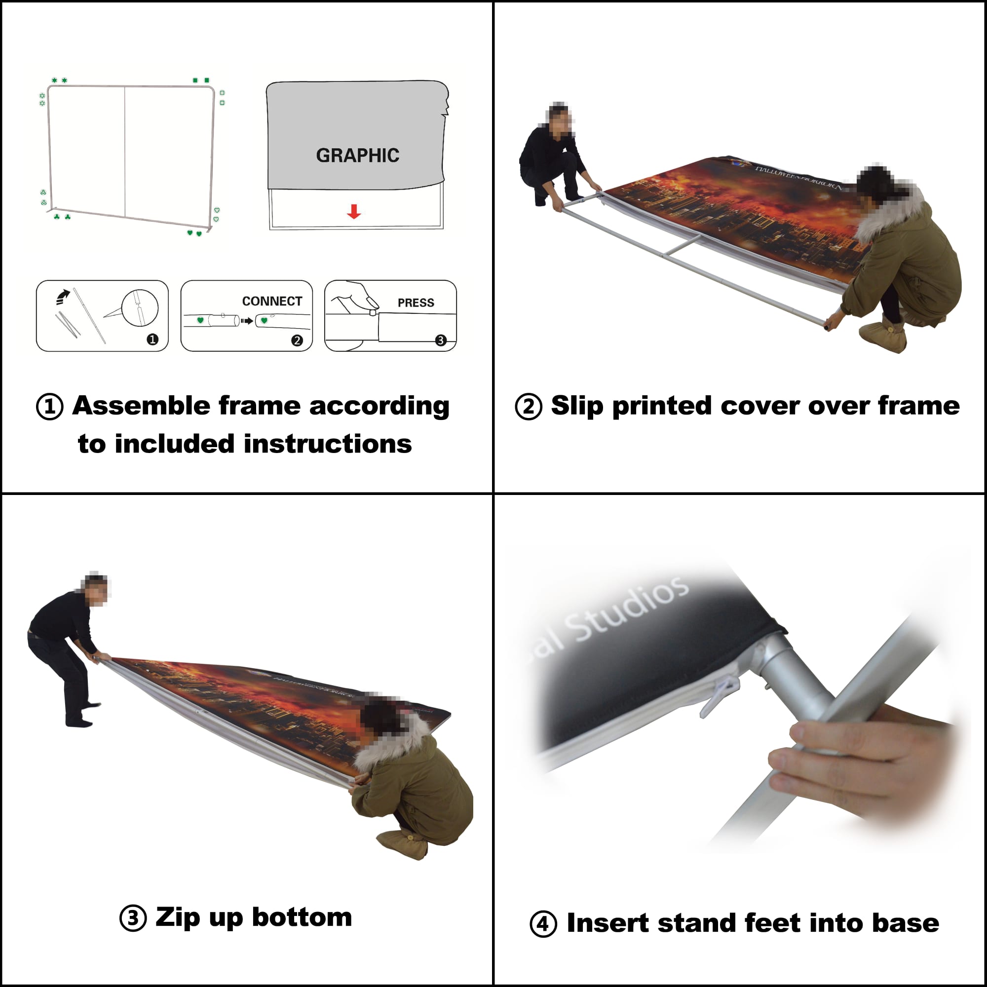 6m Straight Tension Fabric Display Wall