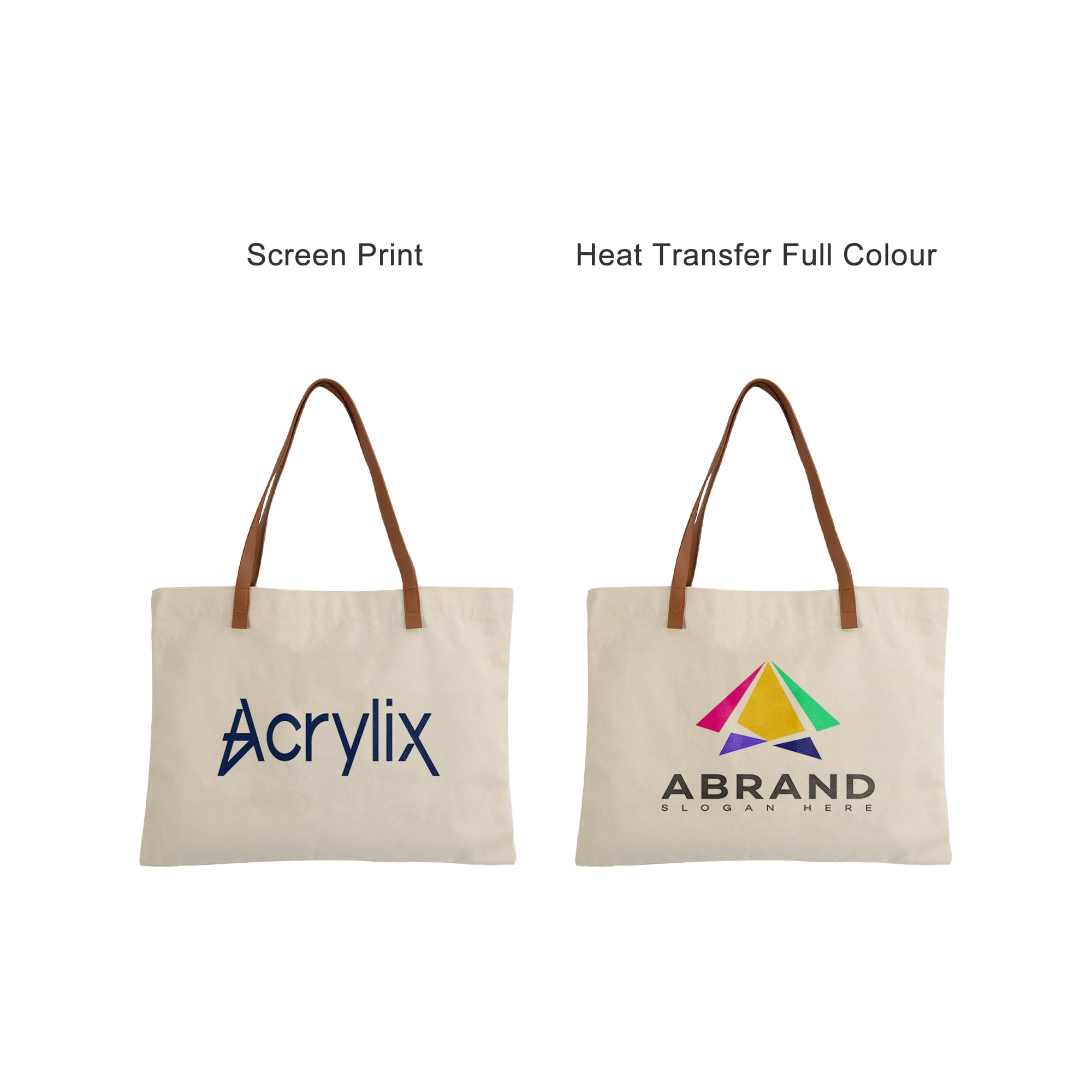 Leather Straps Canvas Bag