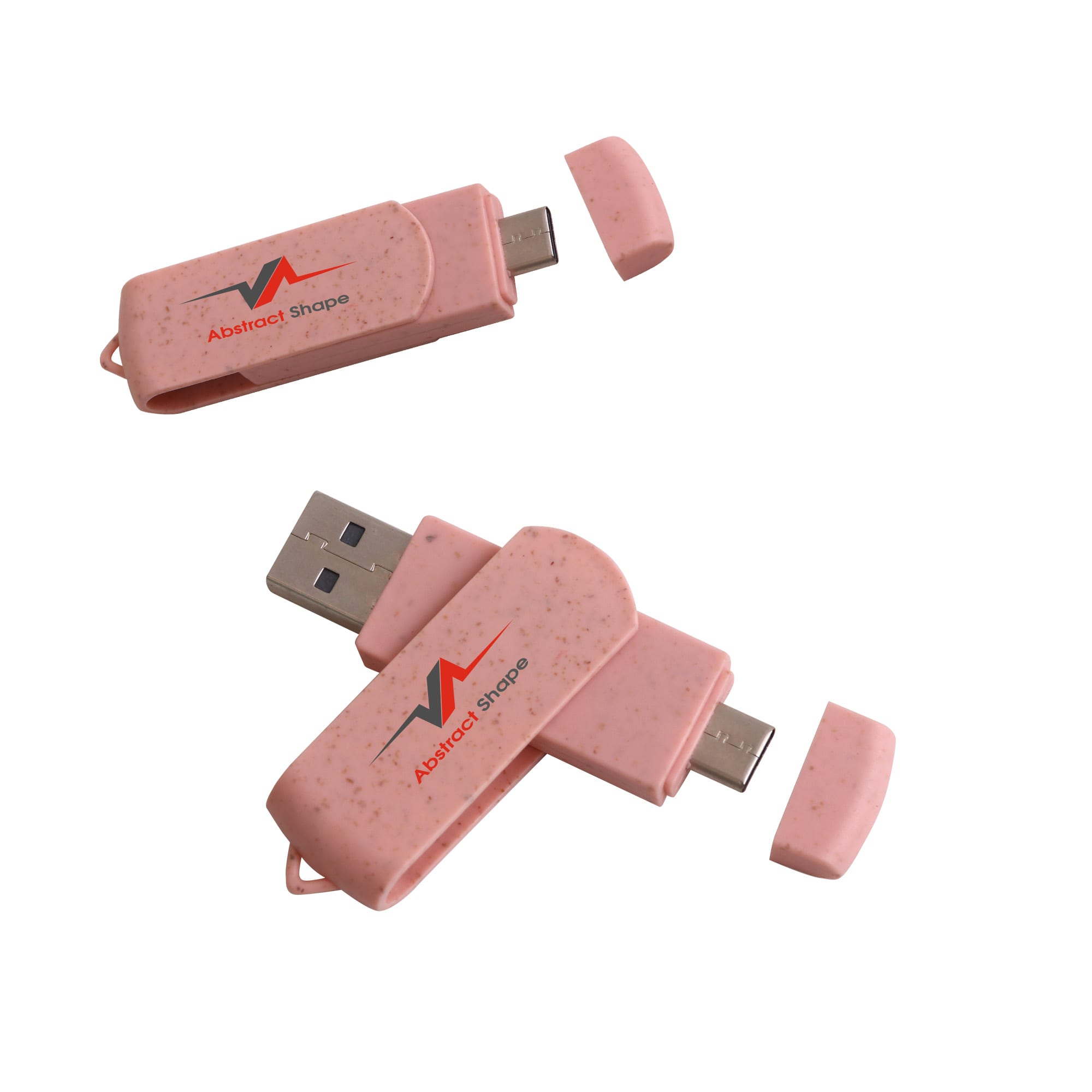 Rotate Wheat Straw Type C Flash Drive