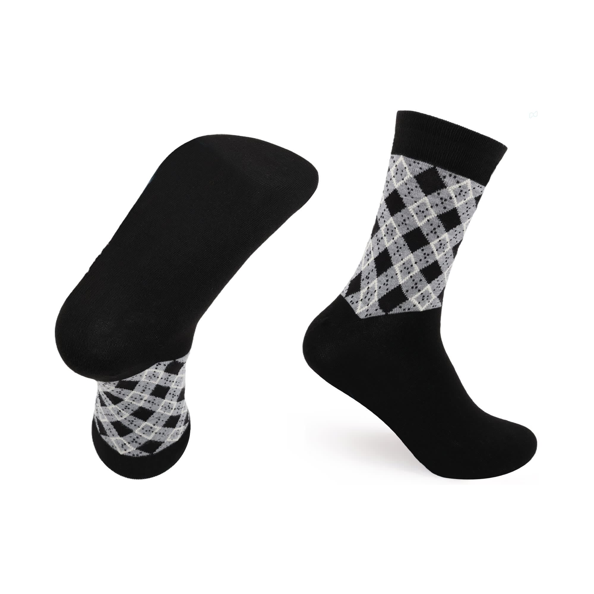 Crew Custom Pattern Woven Bamboo Socks - With Towel Bottom