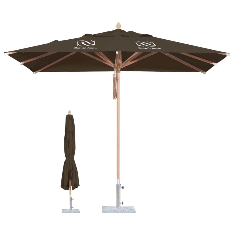 2.5x2.5m Wind-resistant Square Stock Colour Outdoor Umbrella