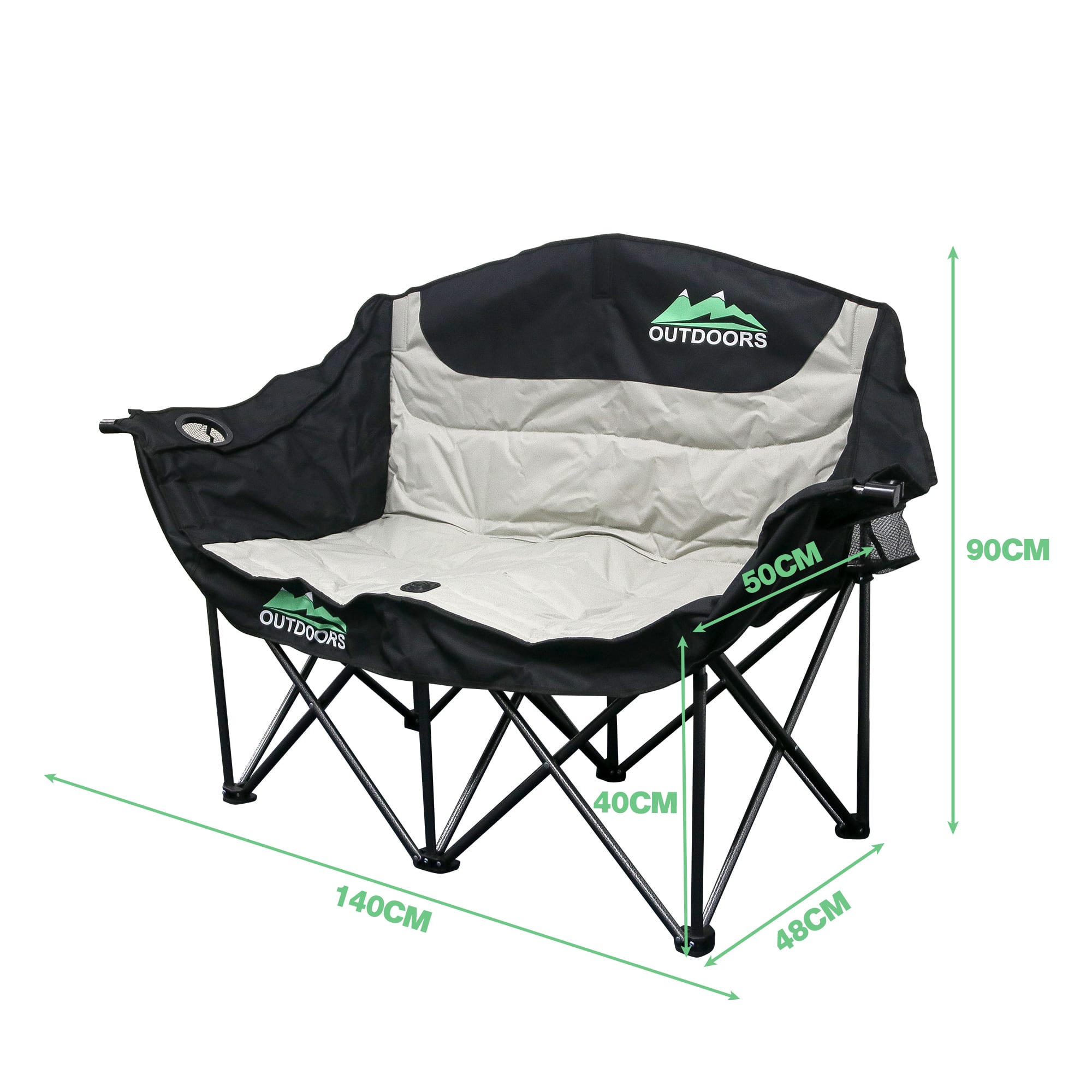 Double Foldable Portable Camping Chair