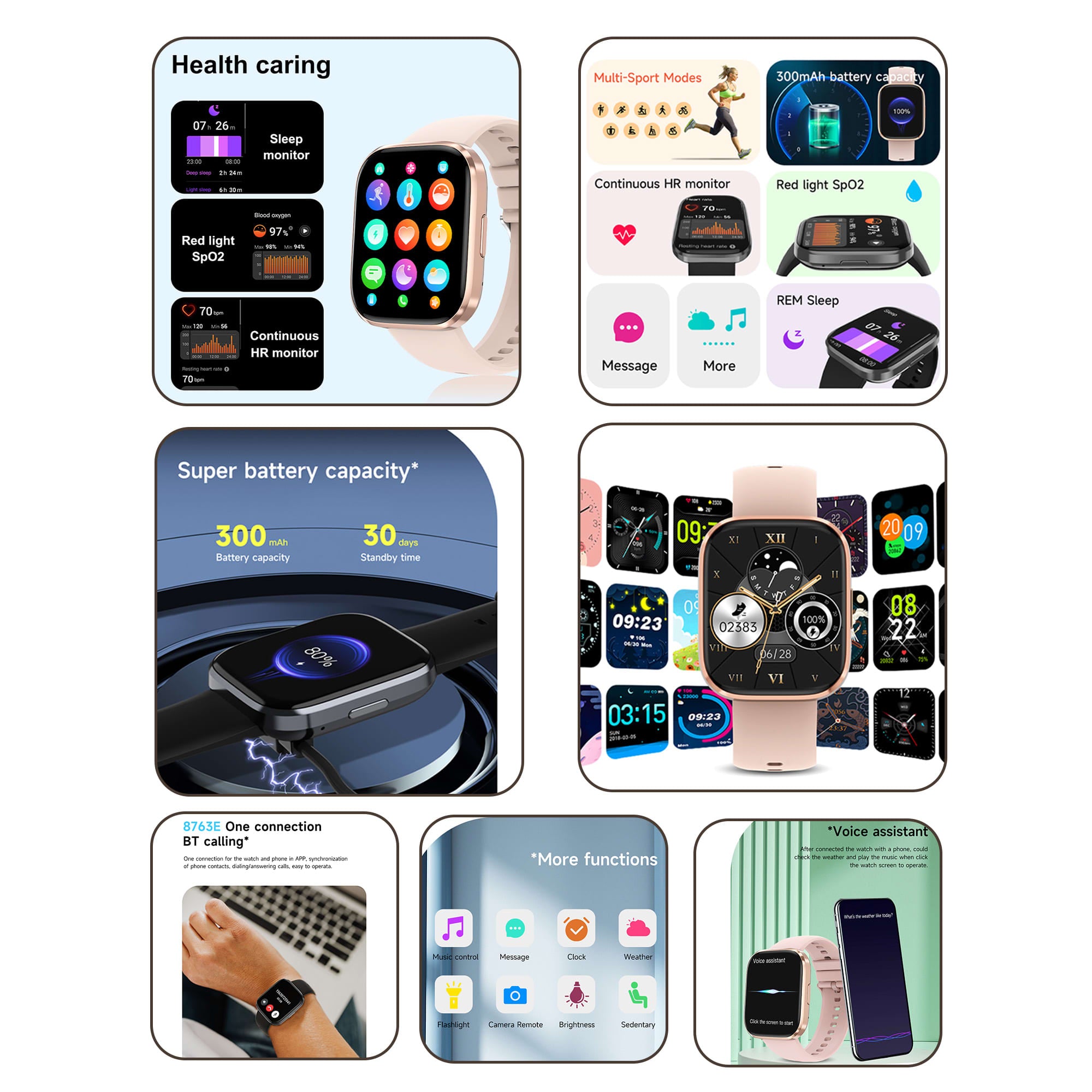 1.96" Square Smart Watch