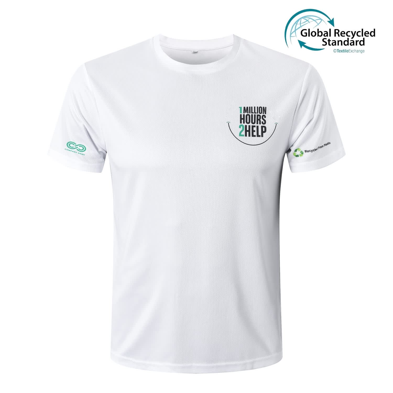 Unisex Adults RPET Sublimated Round-collar Tee Shirt