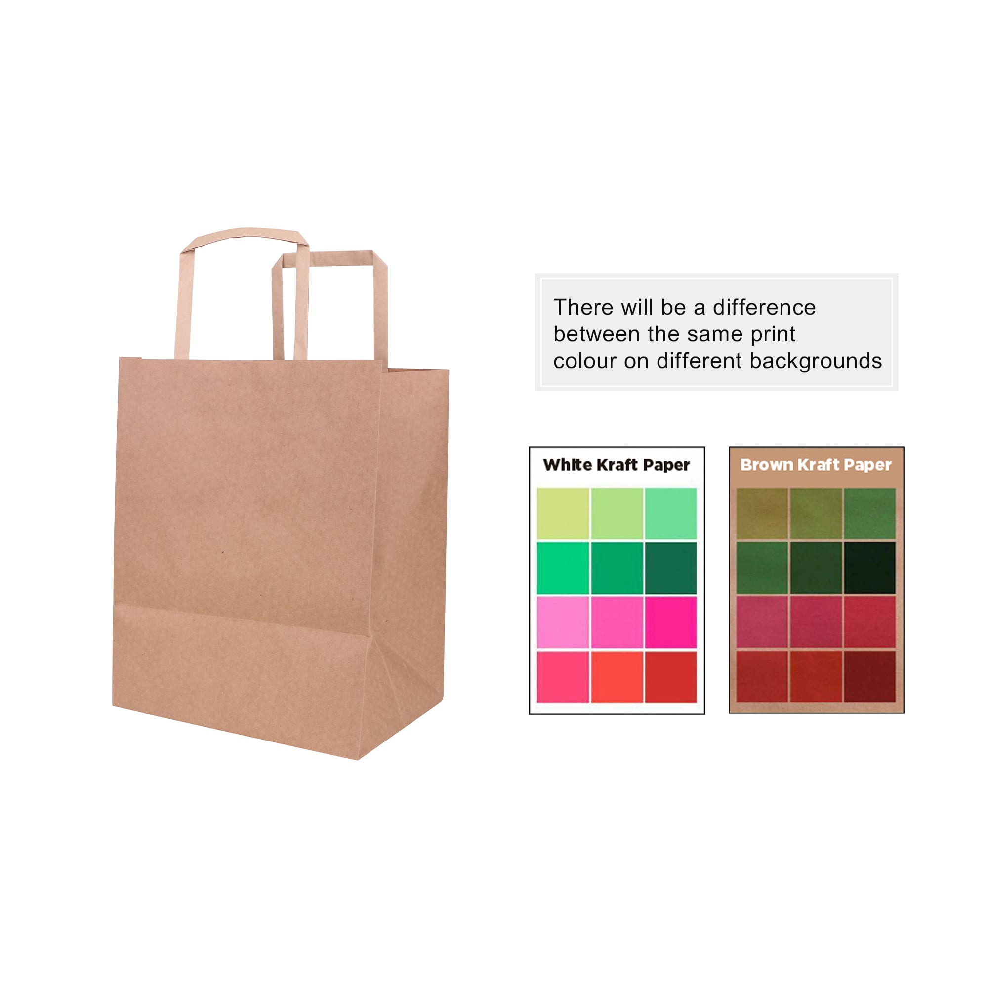 Flat Handle Kraft Paper Bag(215x265x165mm)
