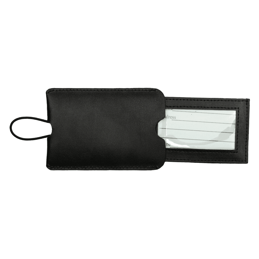 Pull-Apart Leather Luggage Tag