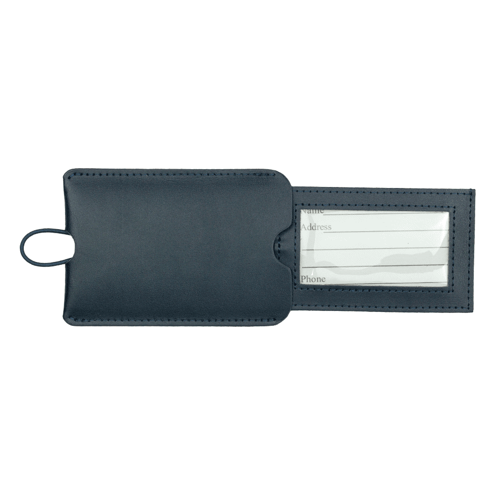 Pull-Apart Leather Luggage Tag