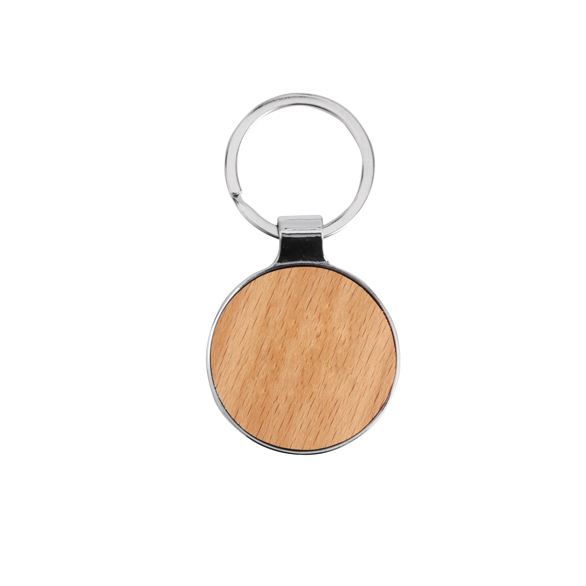 Round Wooden Keyring