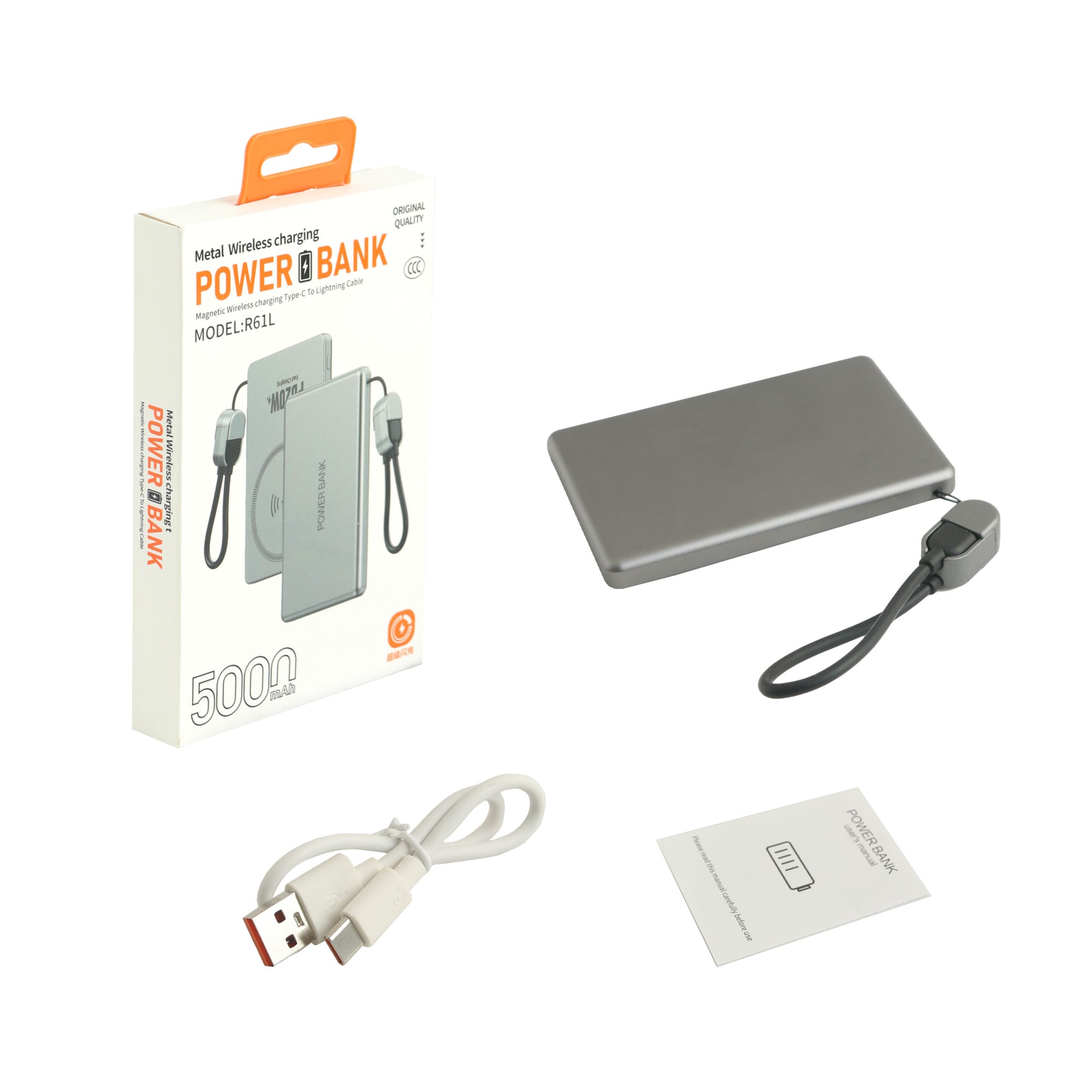 5000mAh Aluminum Magnetic Power Bank