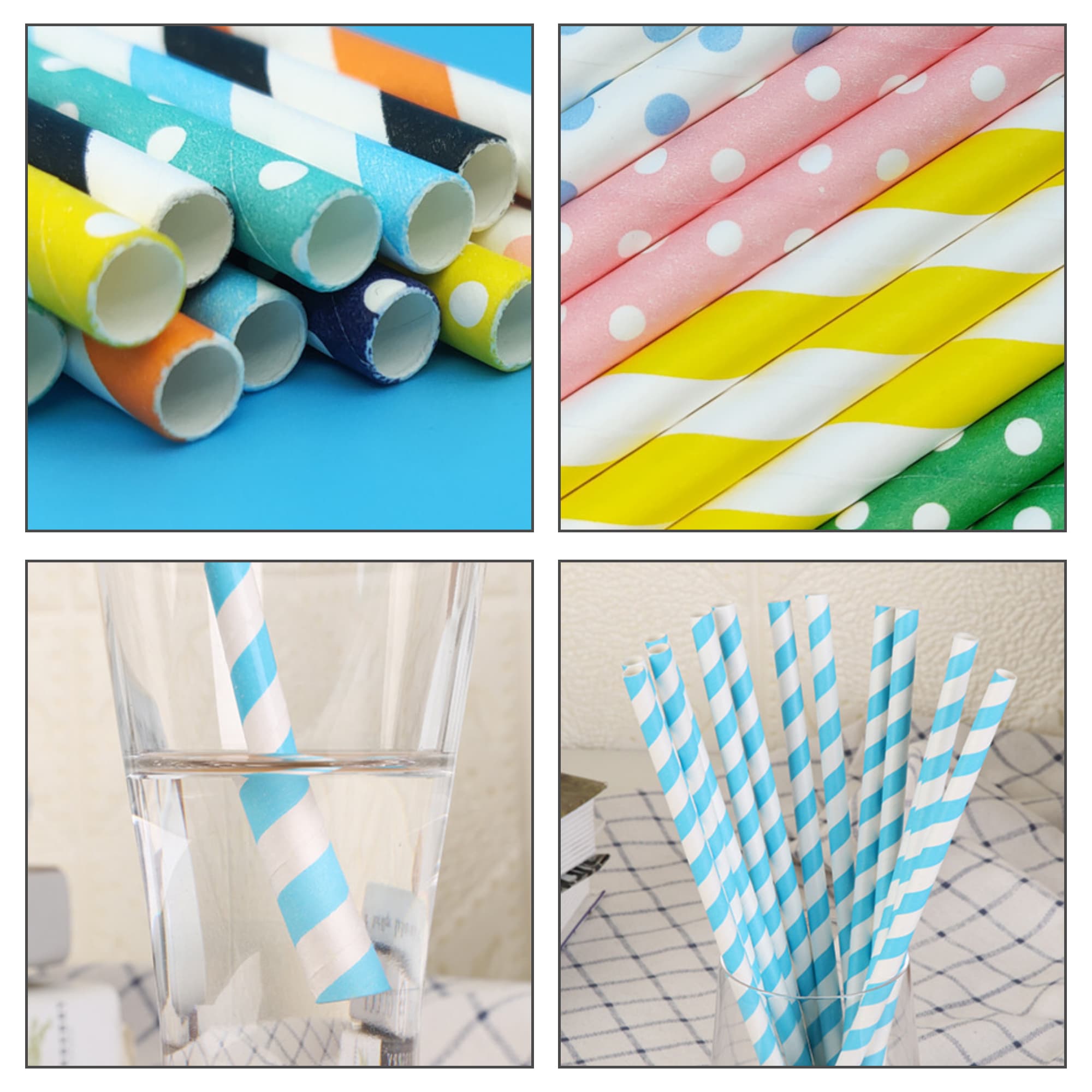Custom Disposable 3-ply Straight Drinking Paper Straw