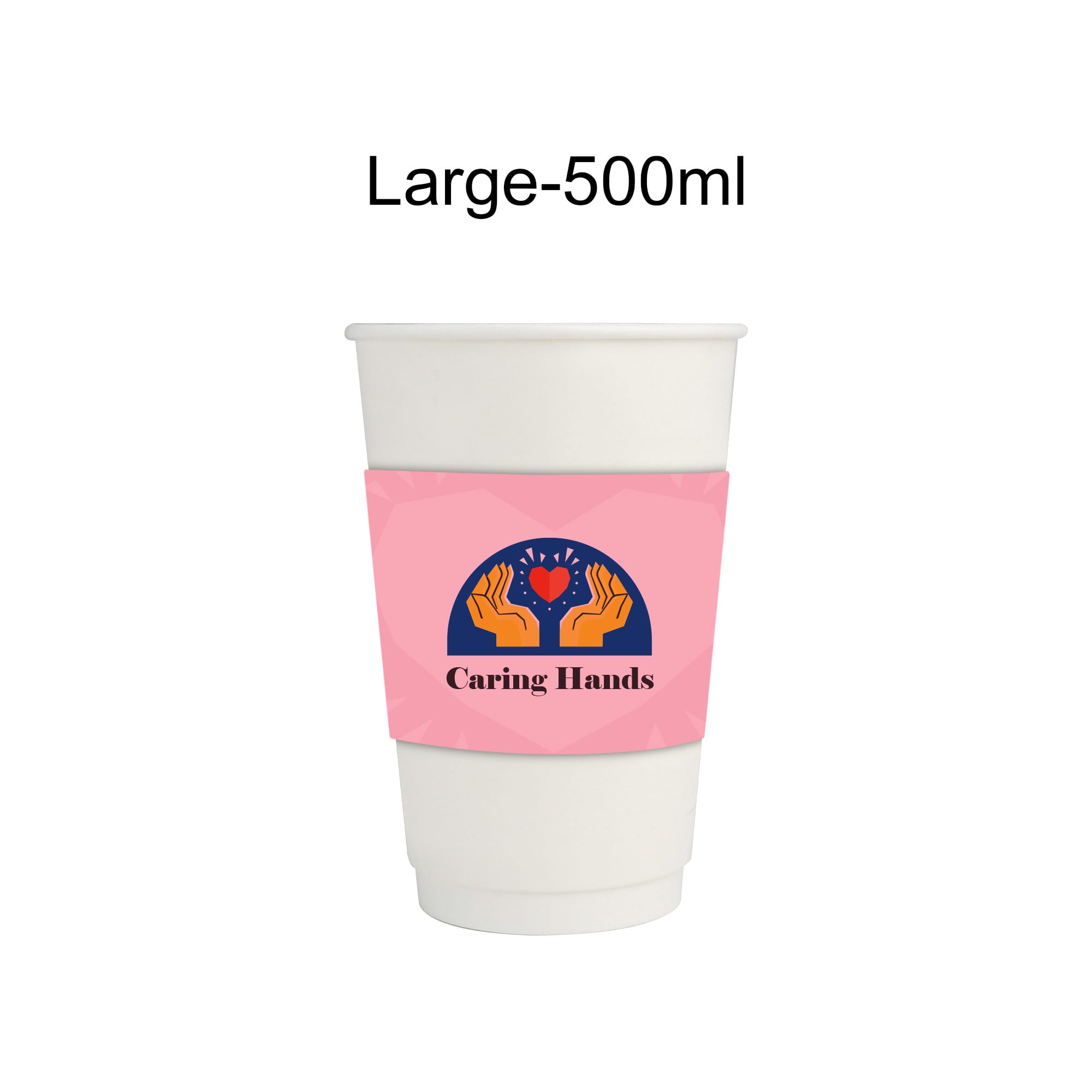 Home Compostable Aqueous Double Wall Paper Cups with Cup Sleeve