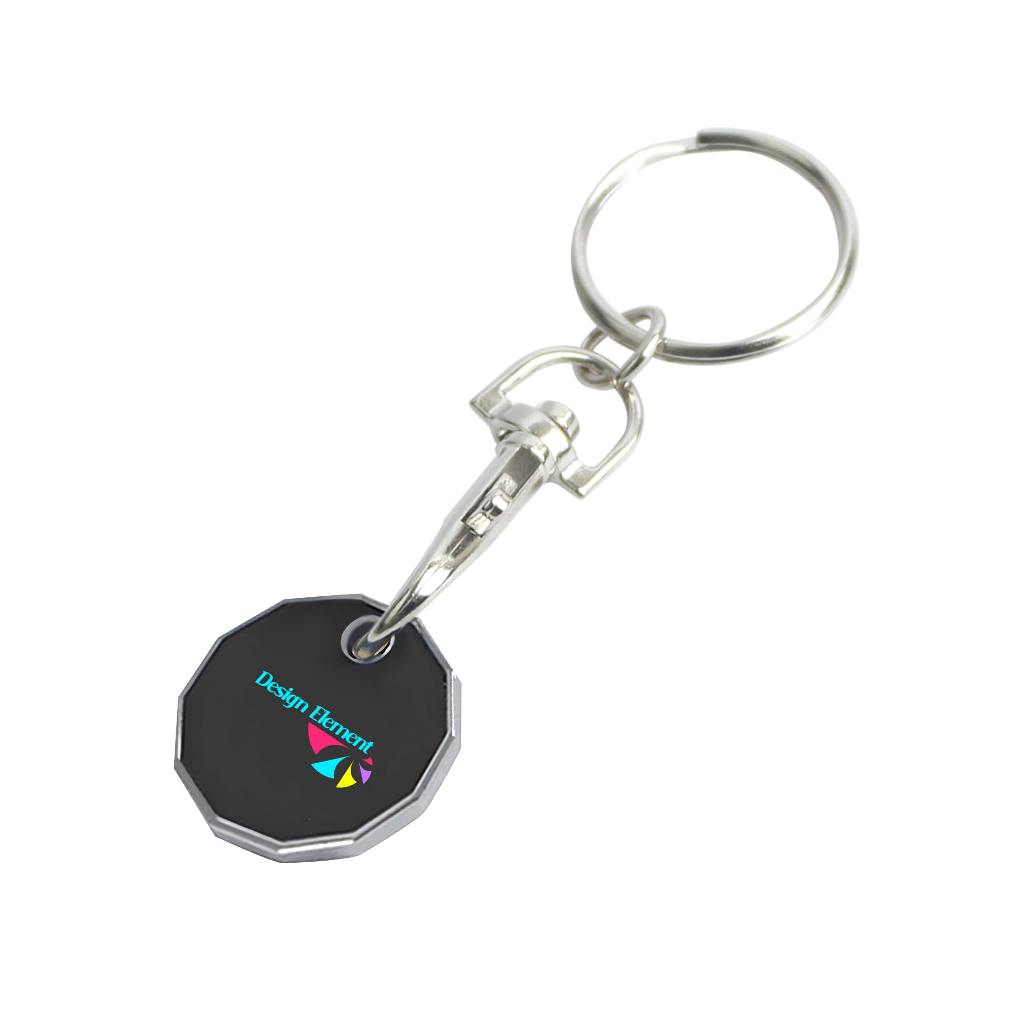 Printed Trolley Coin Keyring