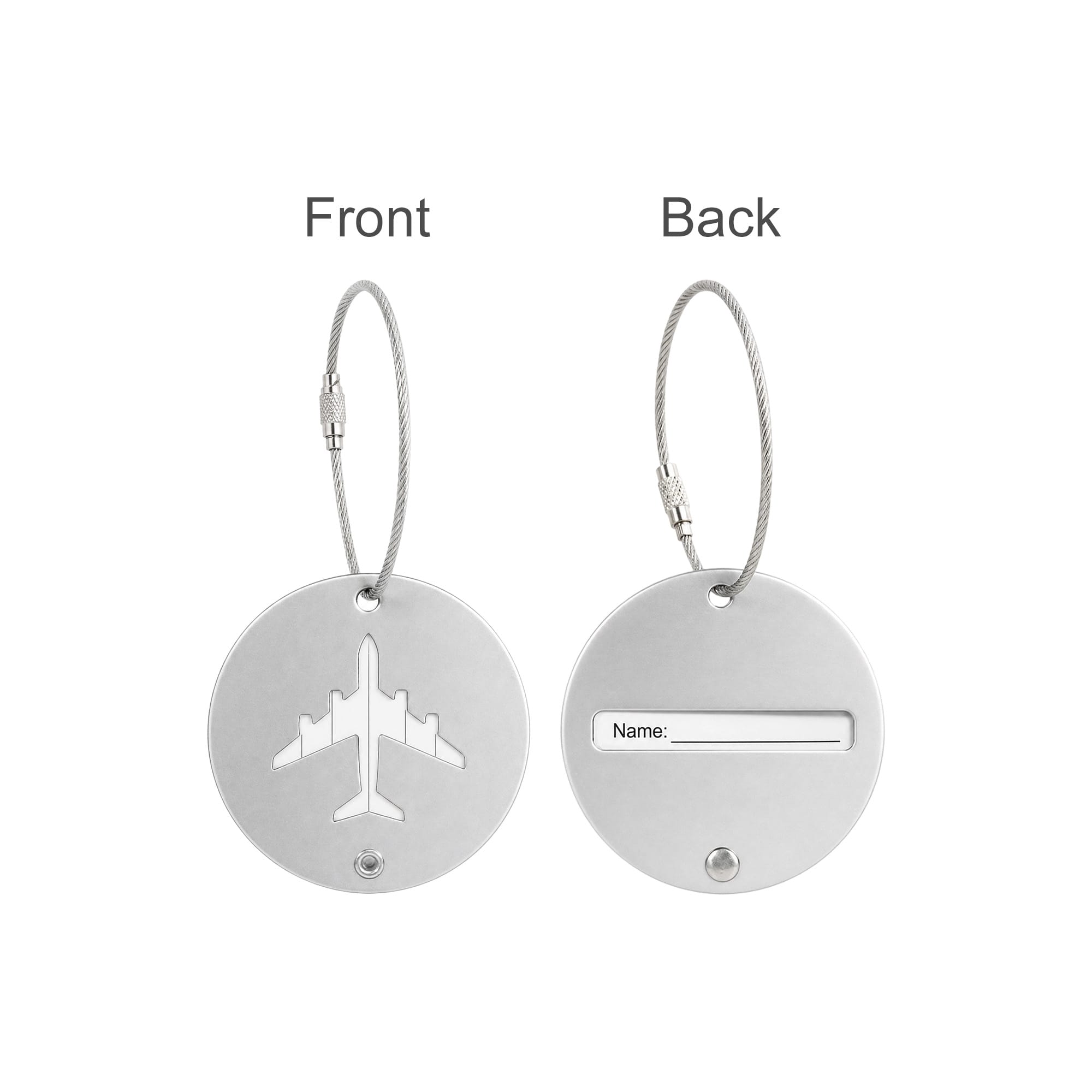 Plane Round Wire Cable Luggage Tag
