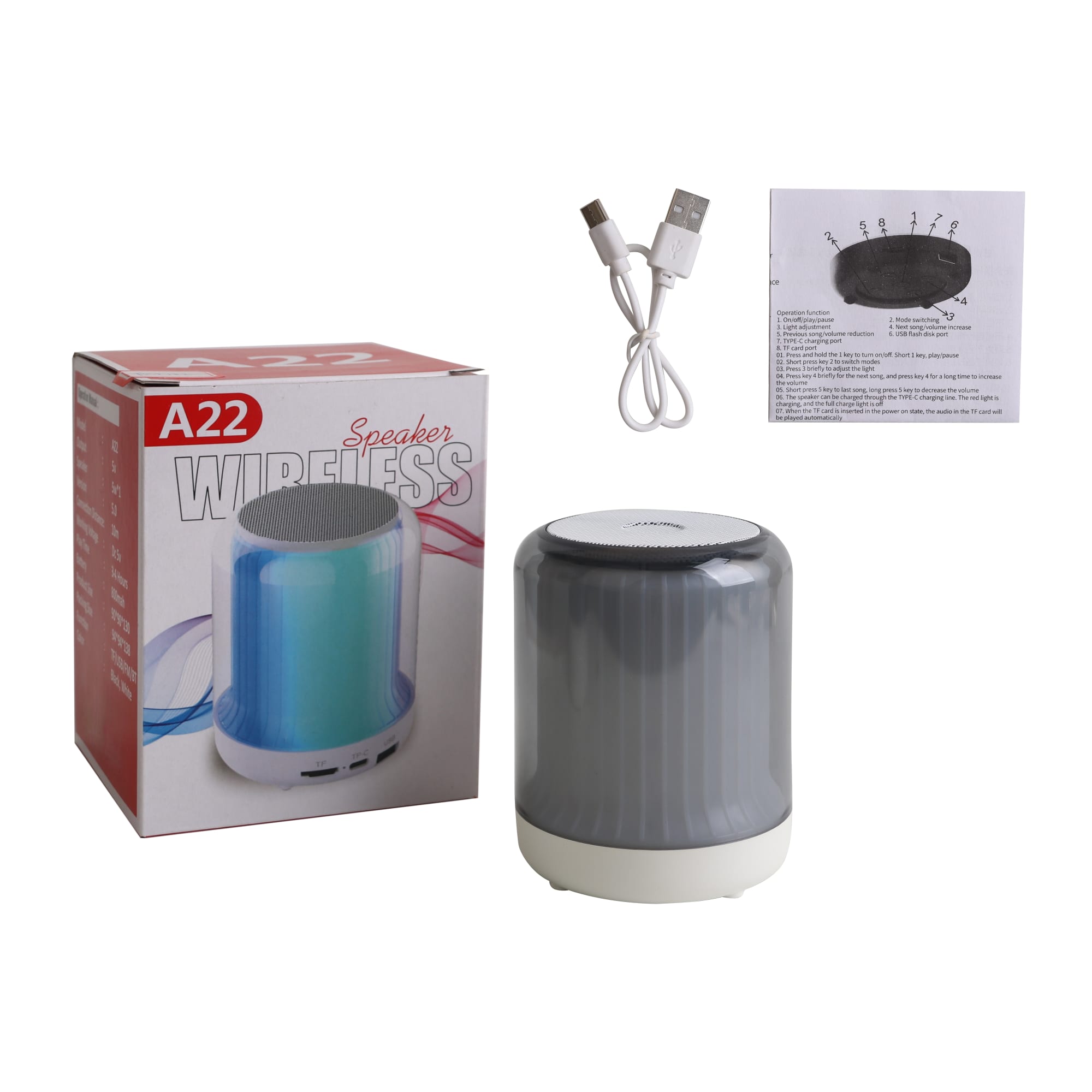LED Portable Bluetooth Speaker