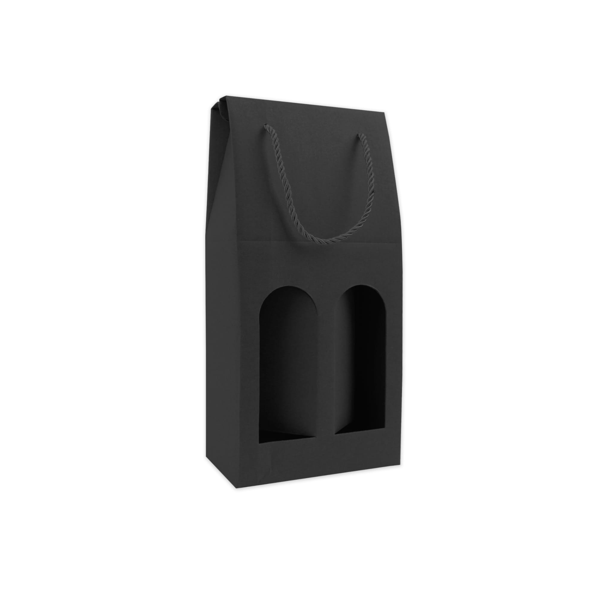 Double Bottle Wine Box with Rope Handle